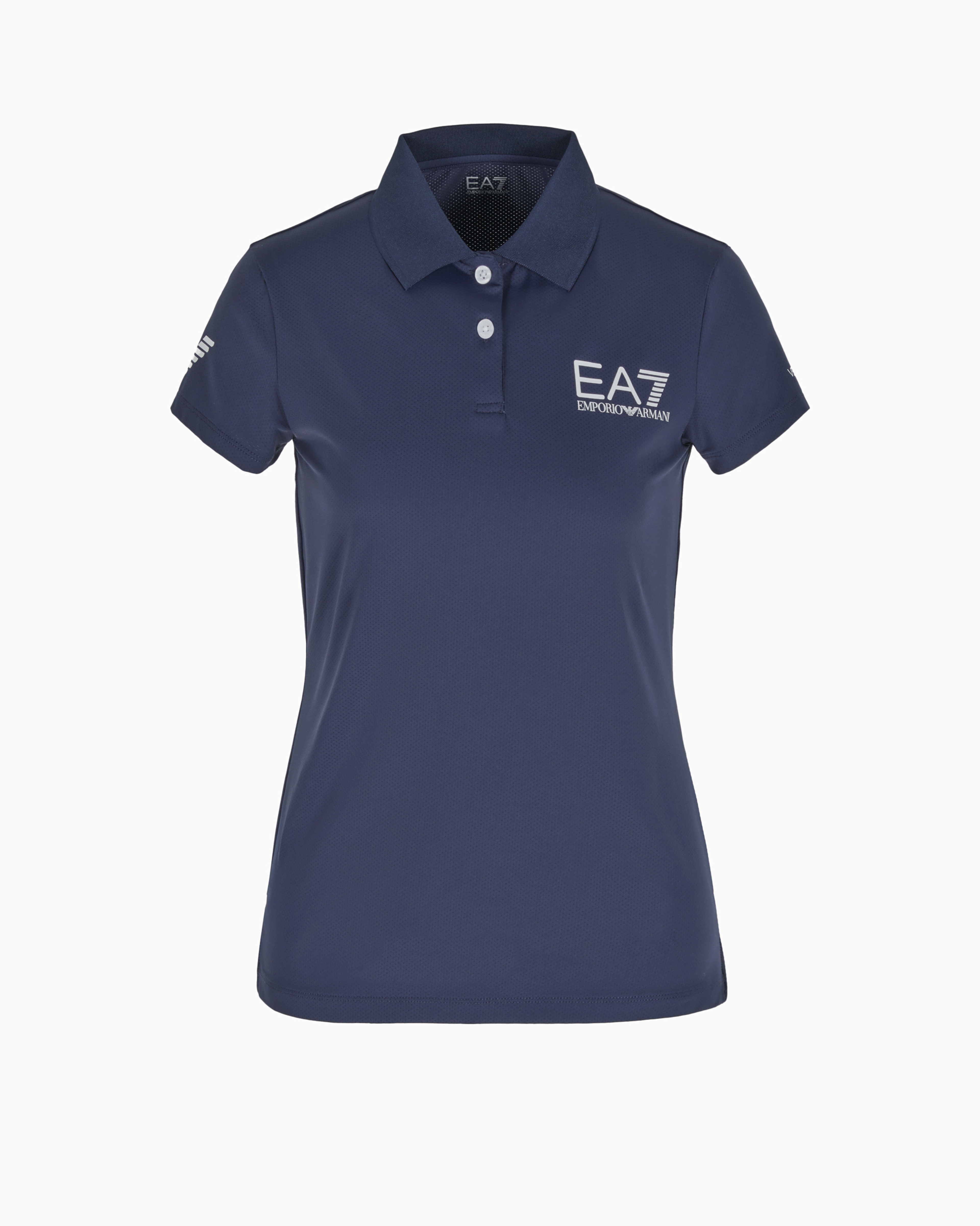 Shop Ea7 Tennis Pro Polo Shirt In Ventus7 Technical Fabric In Navy Blue