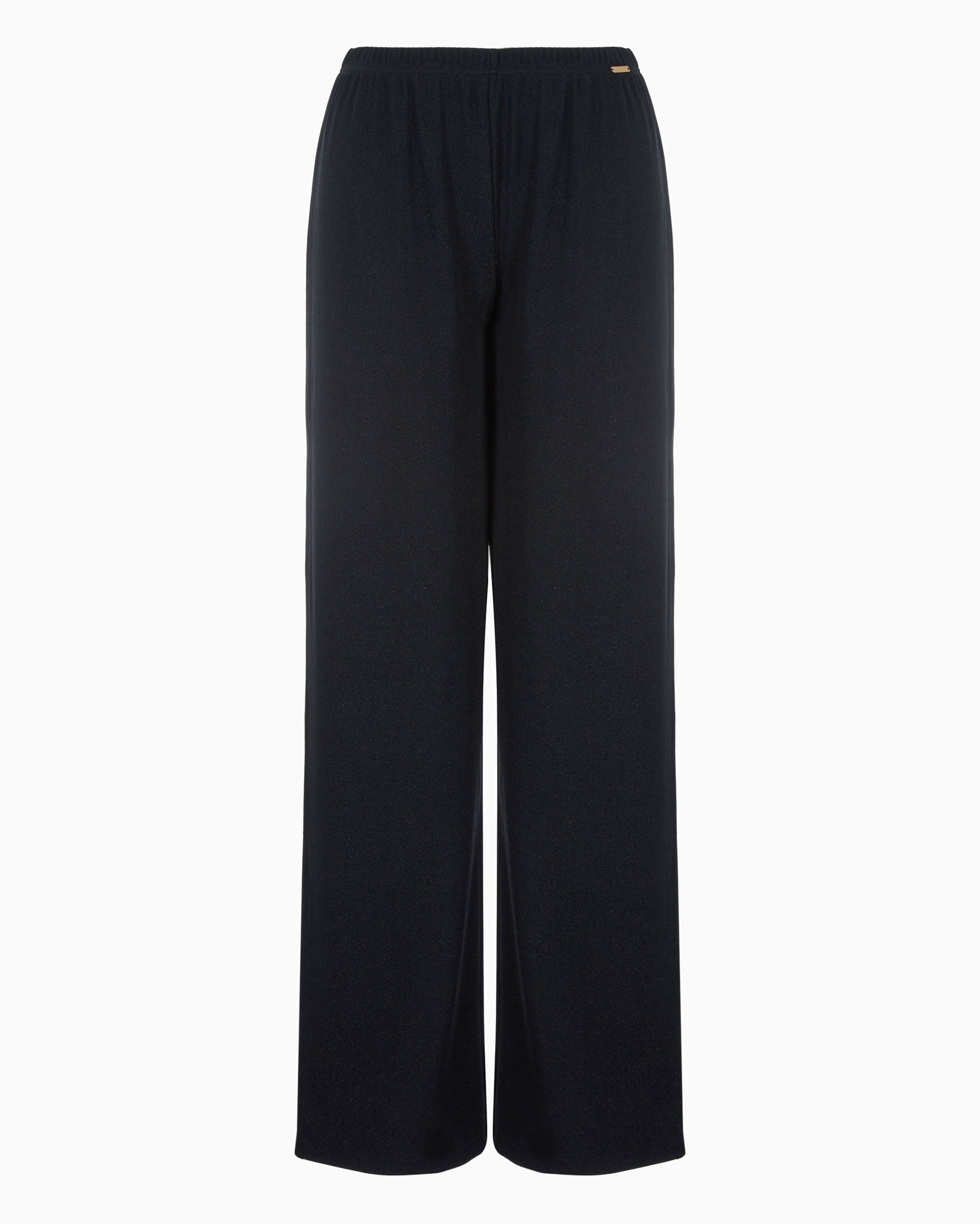 Shop Emporio Armani Loungewear-hose Mit Lockerer Passform Aus Lurex-strick In Schwarz