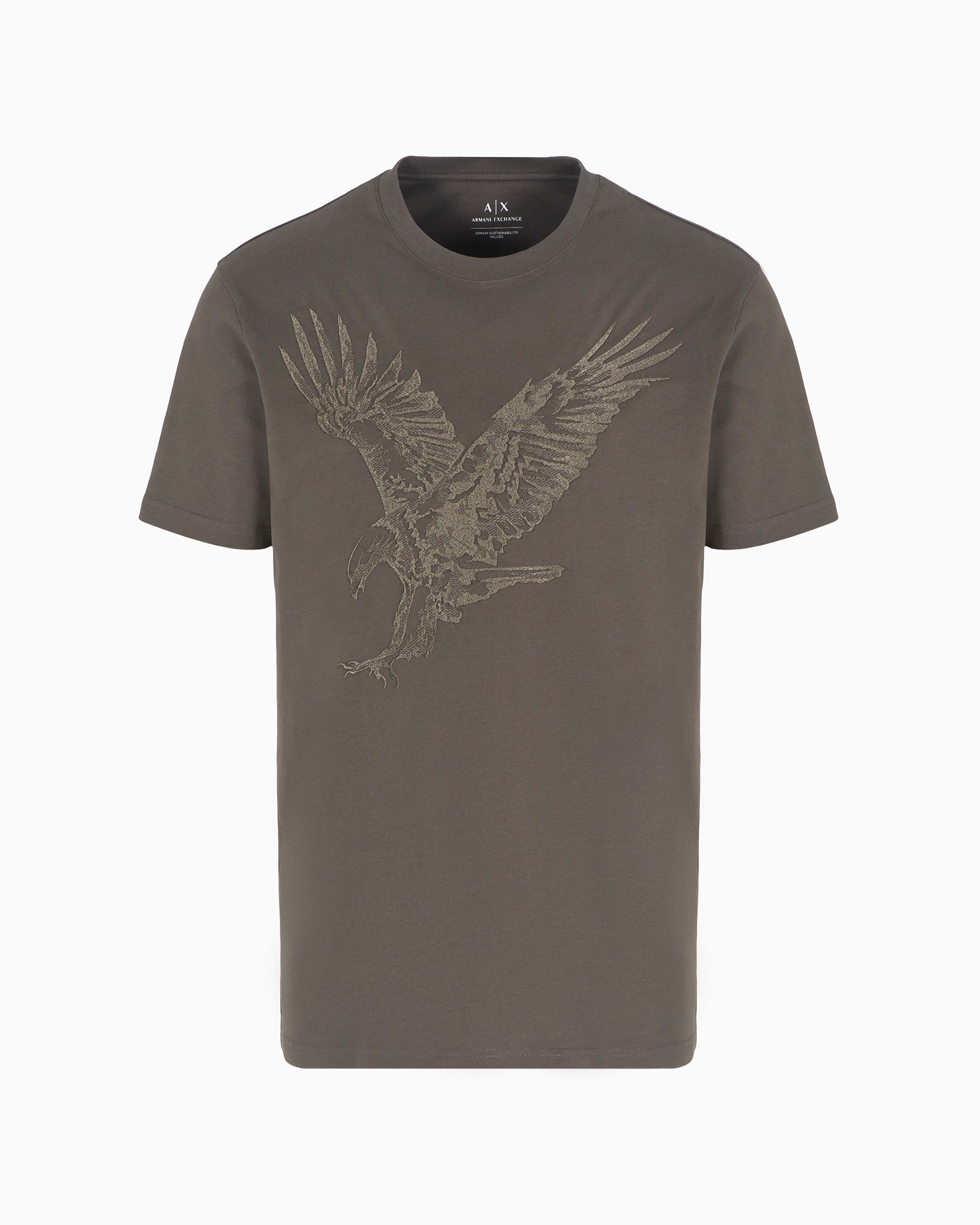 Armani Exchange Official Store Regular Fit T-shirts In Verde Militare