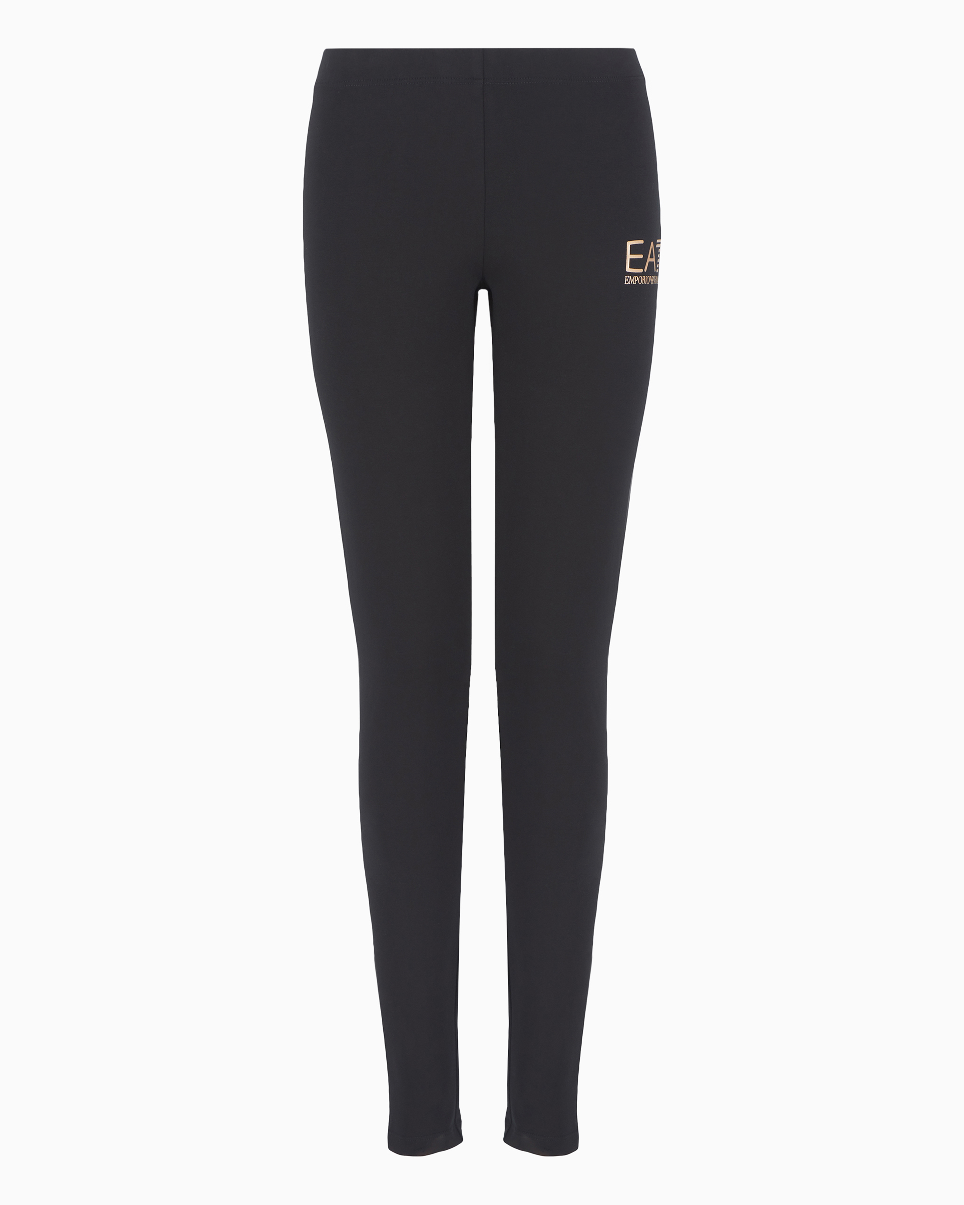 Ea7 Official Store Core Lady Leggings With Logo In Black 1