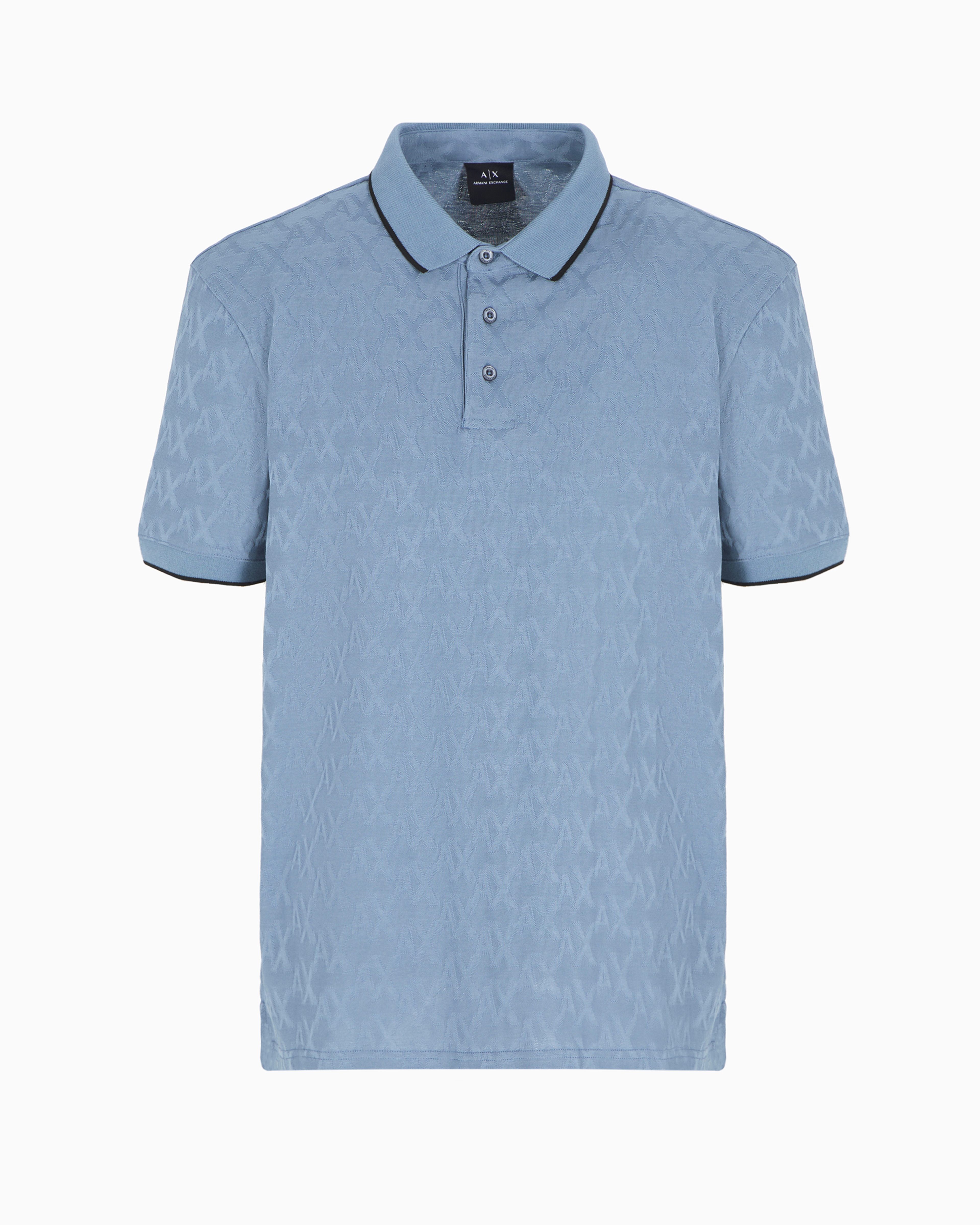 Armani Exchange Official Store Polo Shirts In Azure