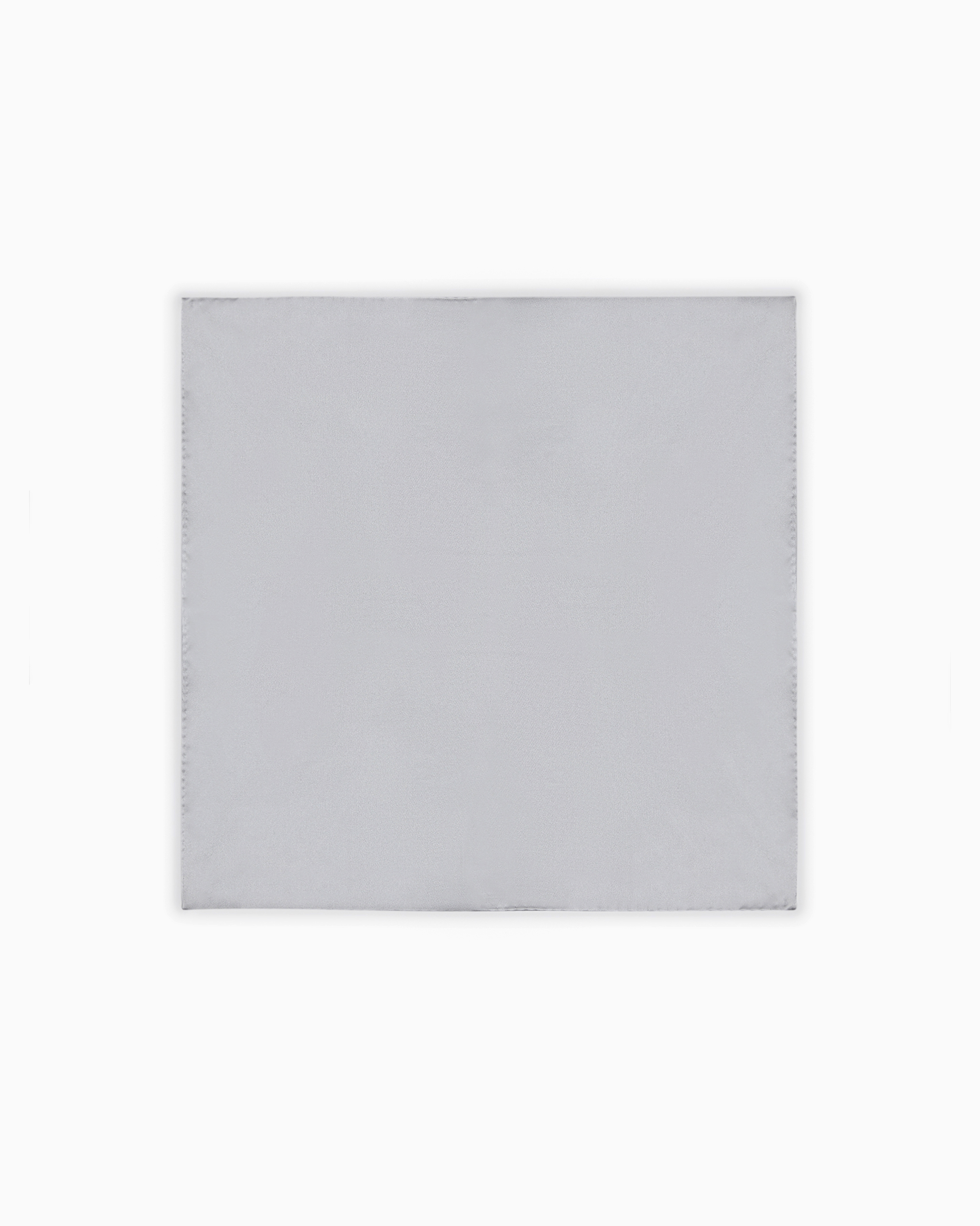 Giorgio Armani Official Store Silk Pocket Square In Light Gray