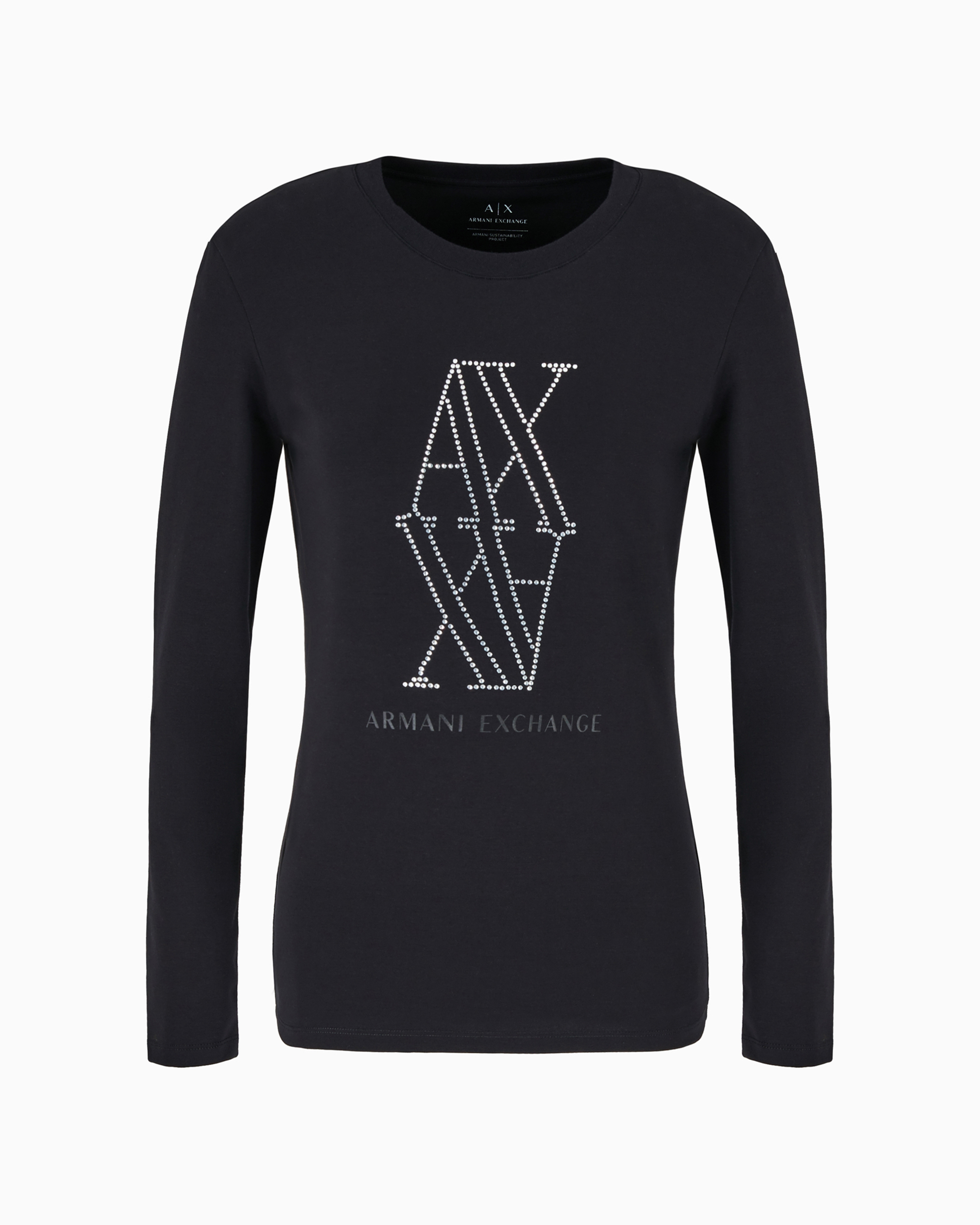 Armani Exchange Official Store Long Sleeves T-shirts In Black