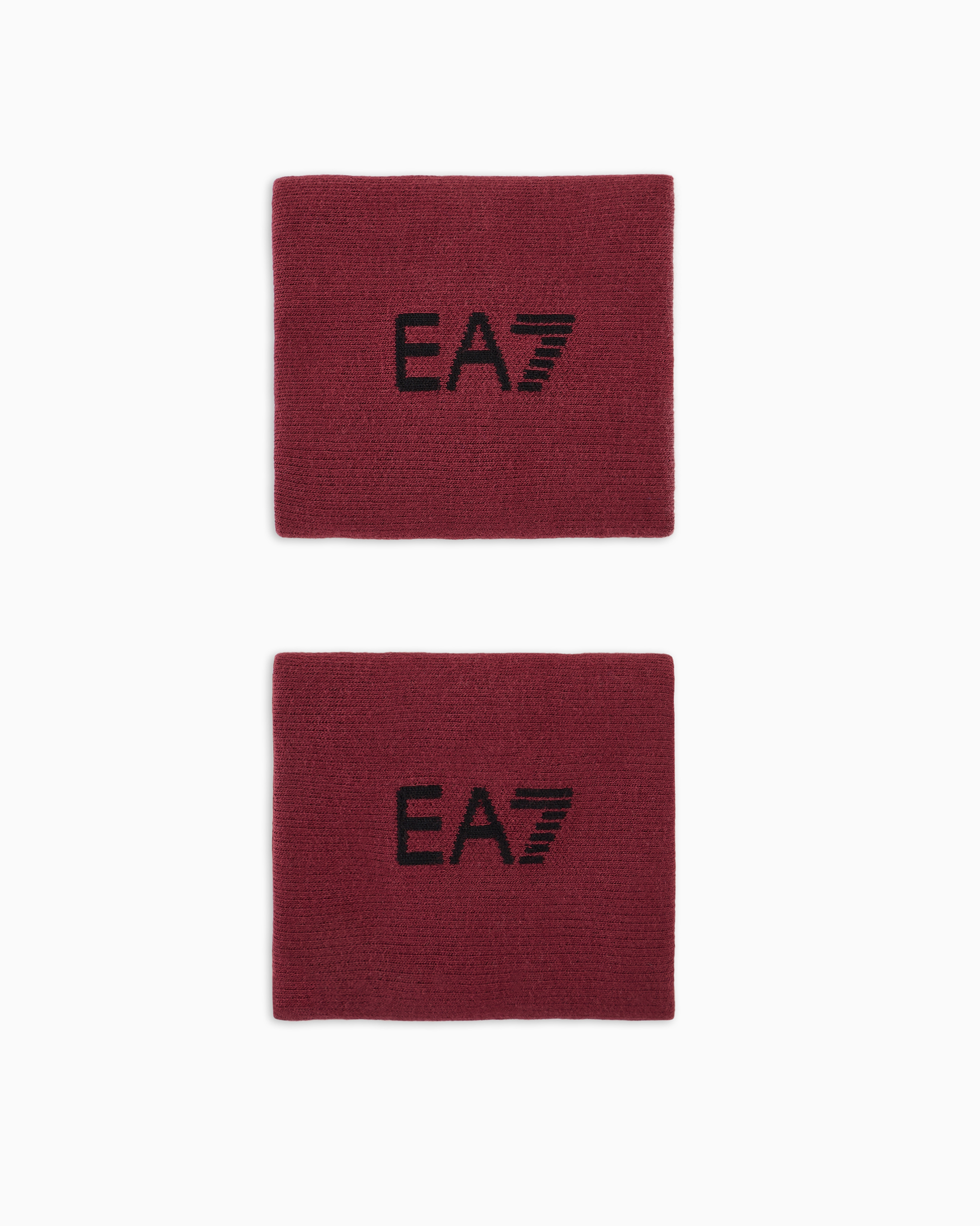 Ea7 Official Store Tennis Pro Boy Stretch-cotton Blend Wristbands In Bordeaux