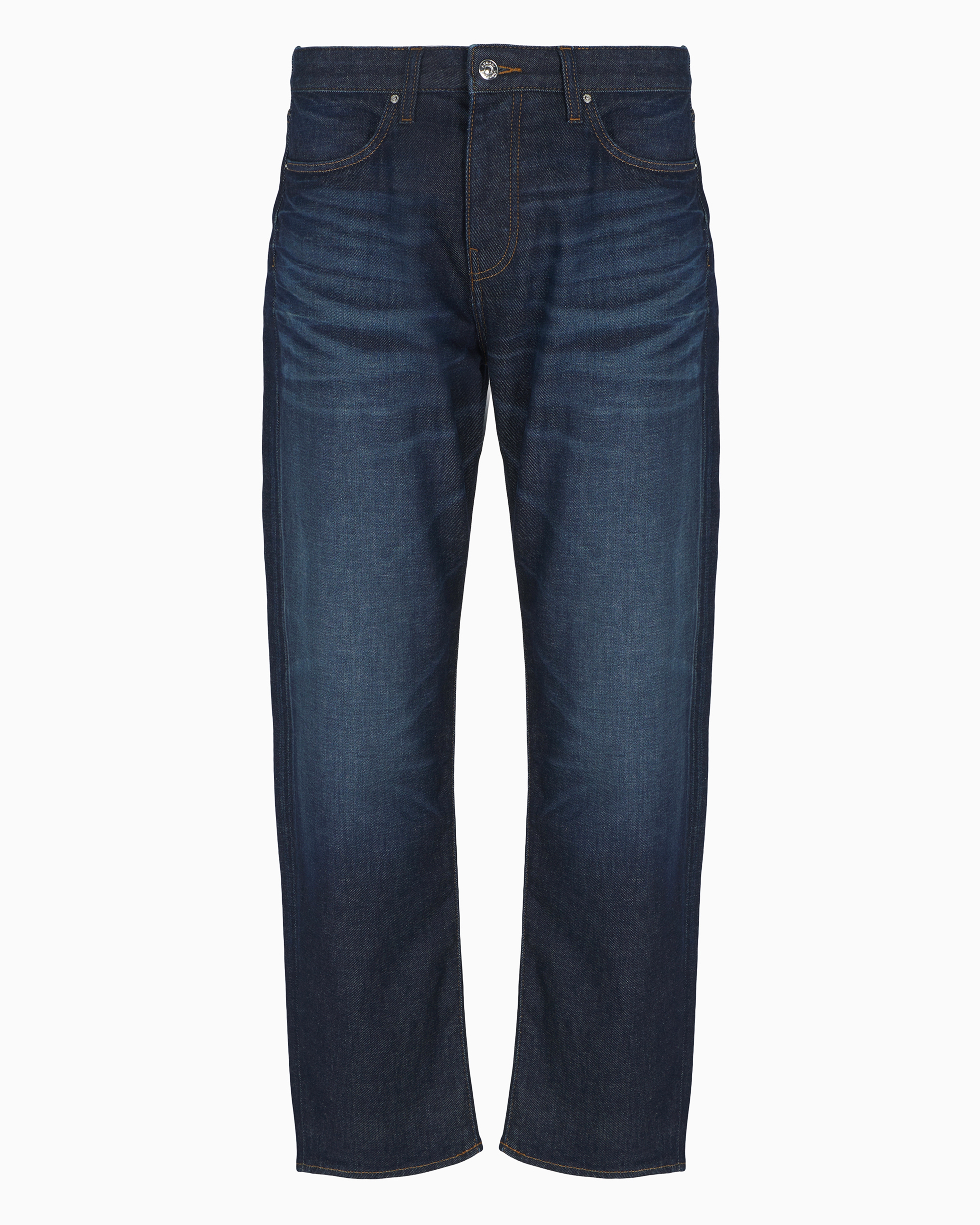 Armani Exchange Official Store Tapered Jeans In Dark Blue