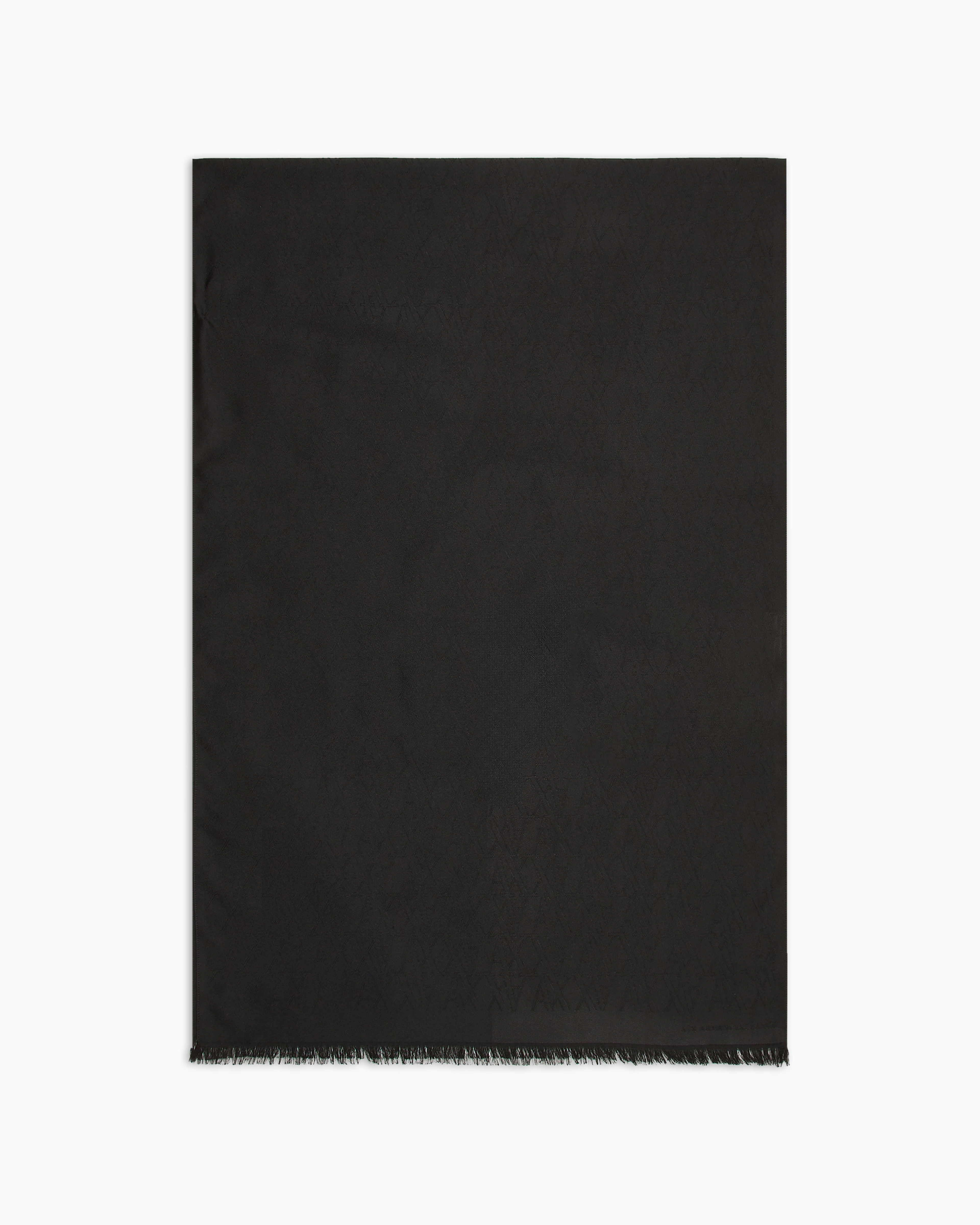 Soft fabric scarf with tone-on-tone allover logo