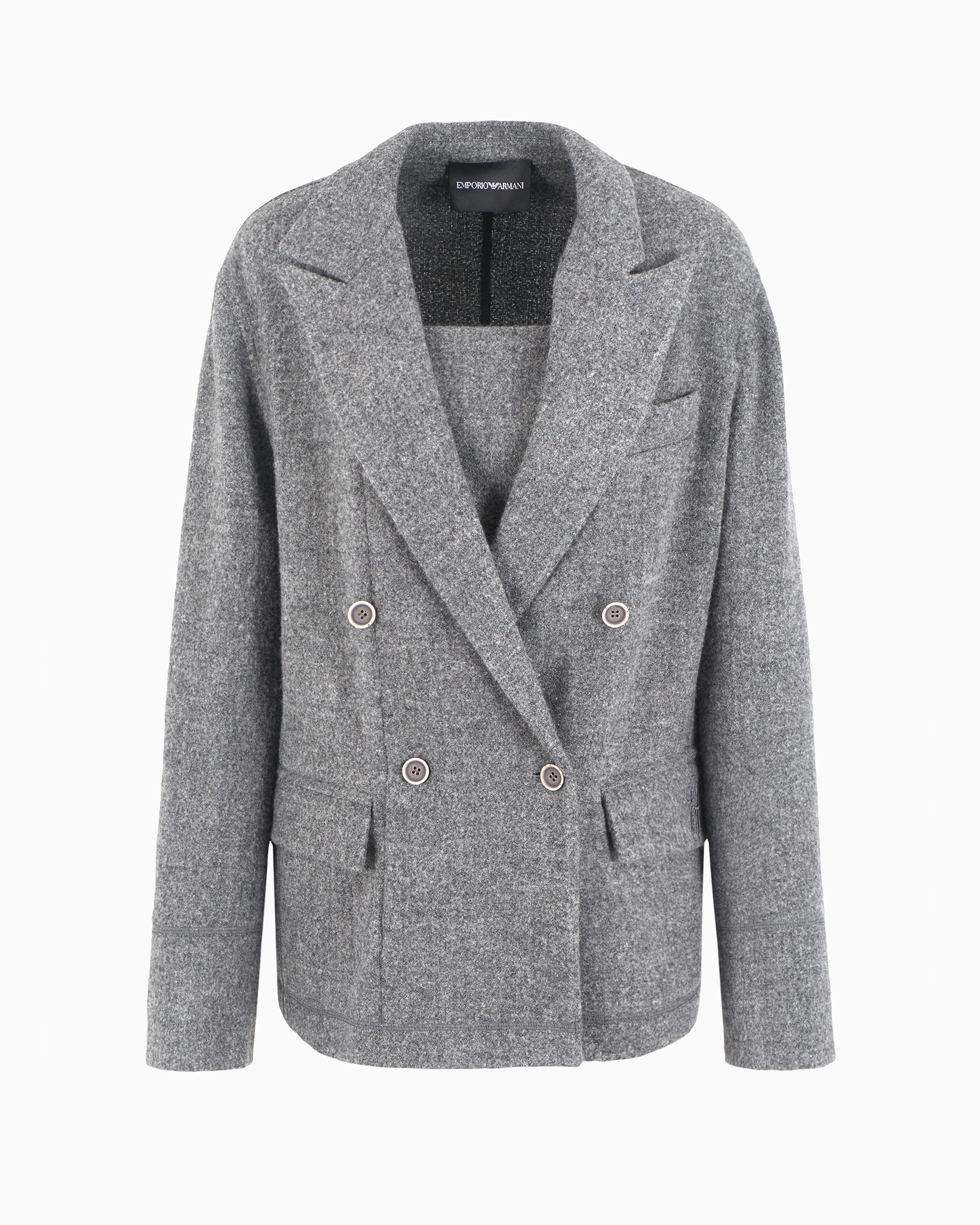 Emporio Armani Oversized Blazer In Gray