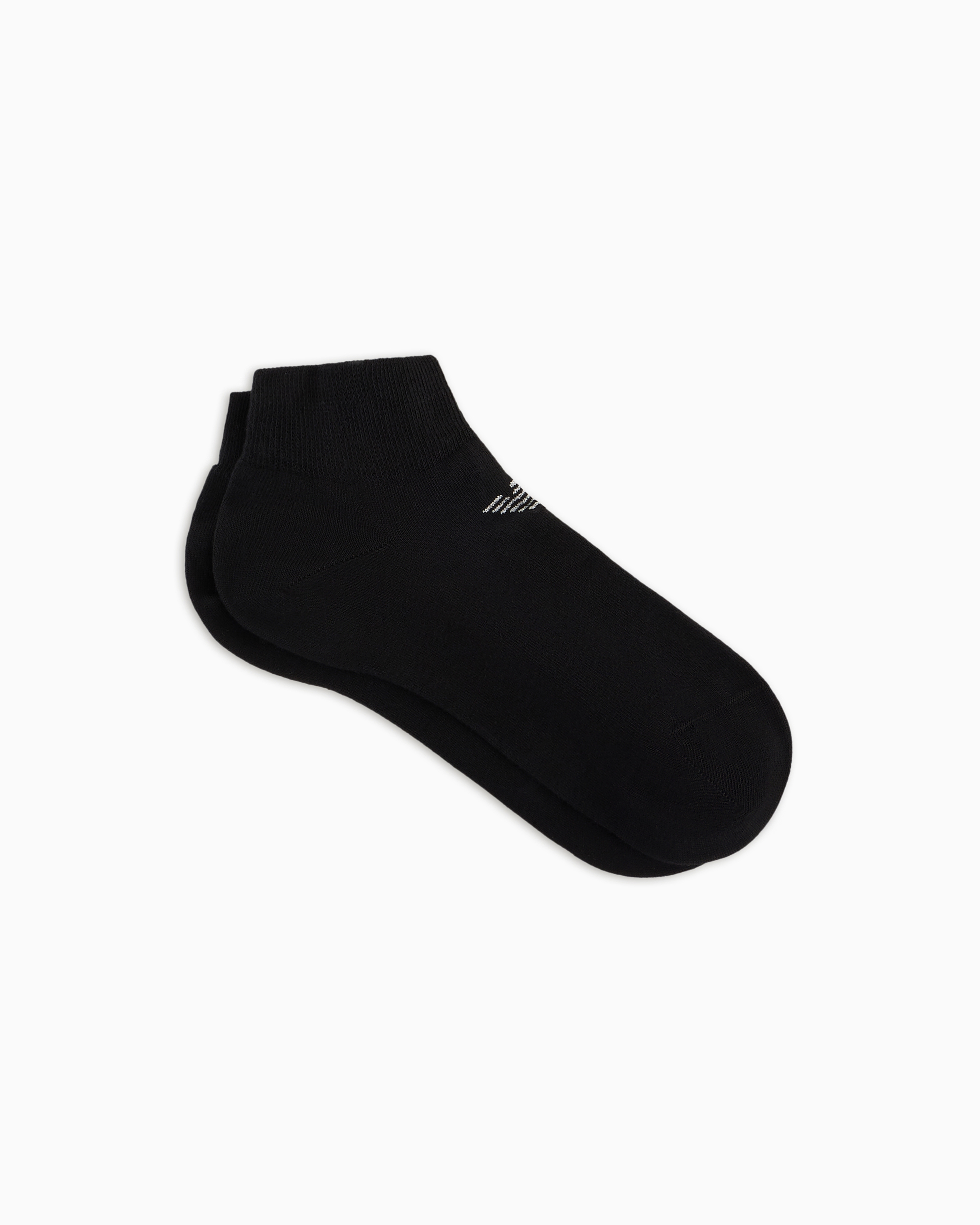 Shop Emporio Armani Baumwollsocken Mit Lurex-adler Im 3er-pack In Schwarz