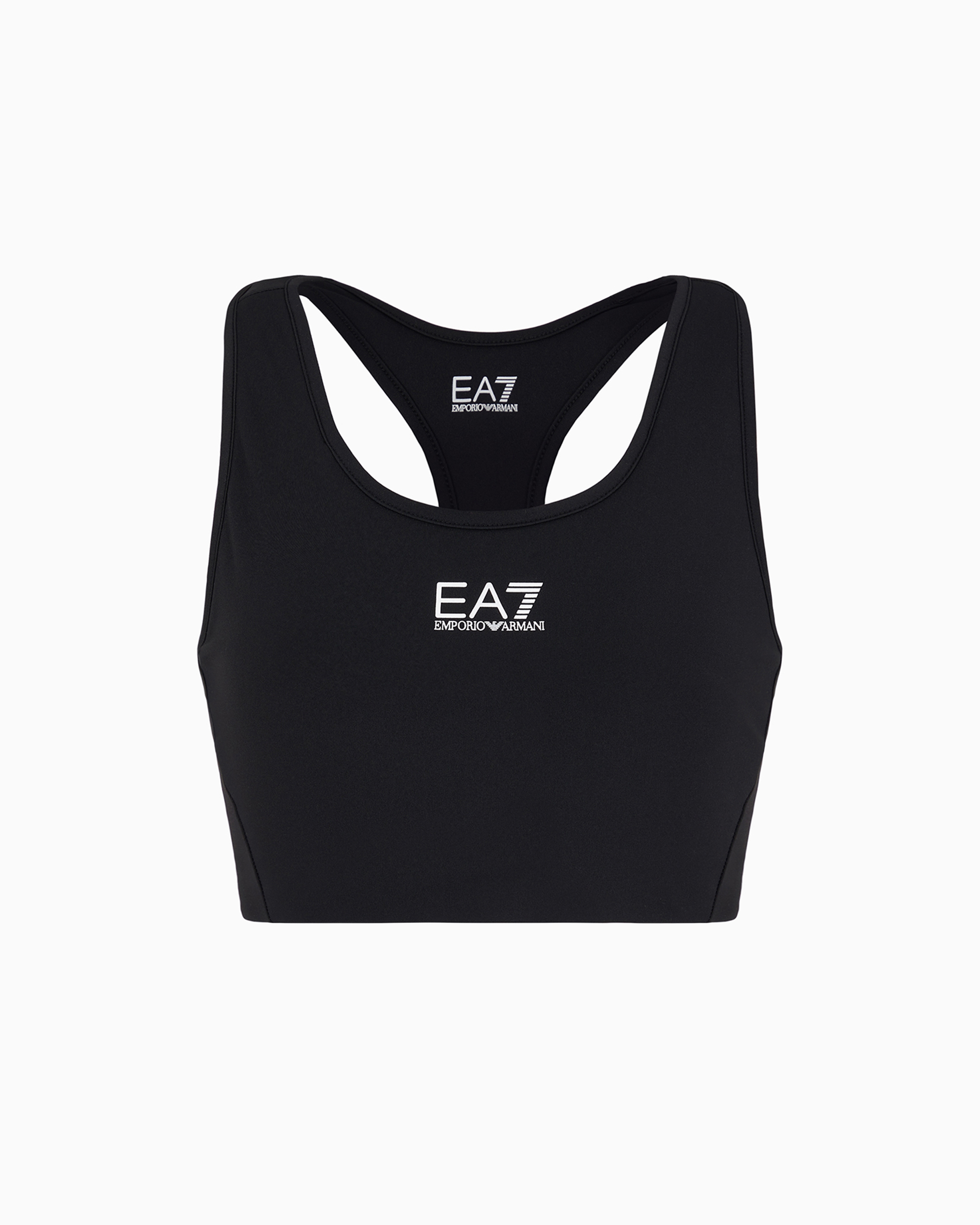 Ea7 Official Store Dynamic Athlete Sports Bra In Vigor7 Technical Fabric In Black