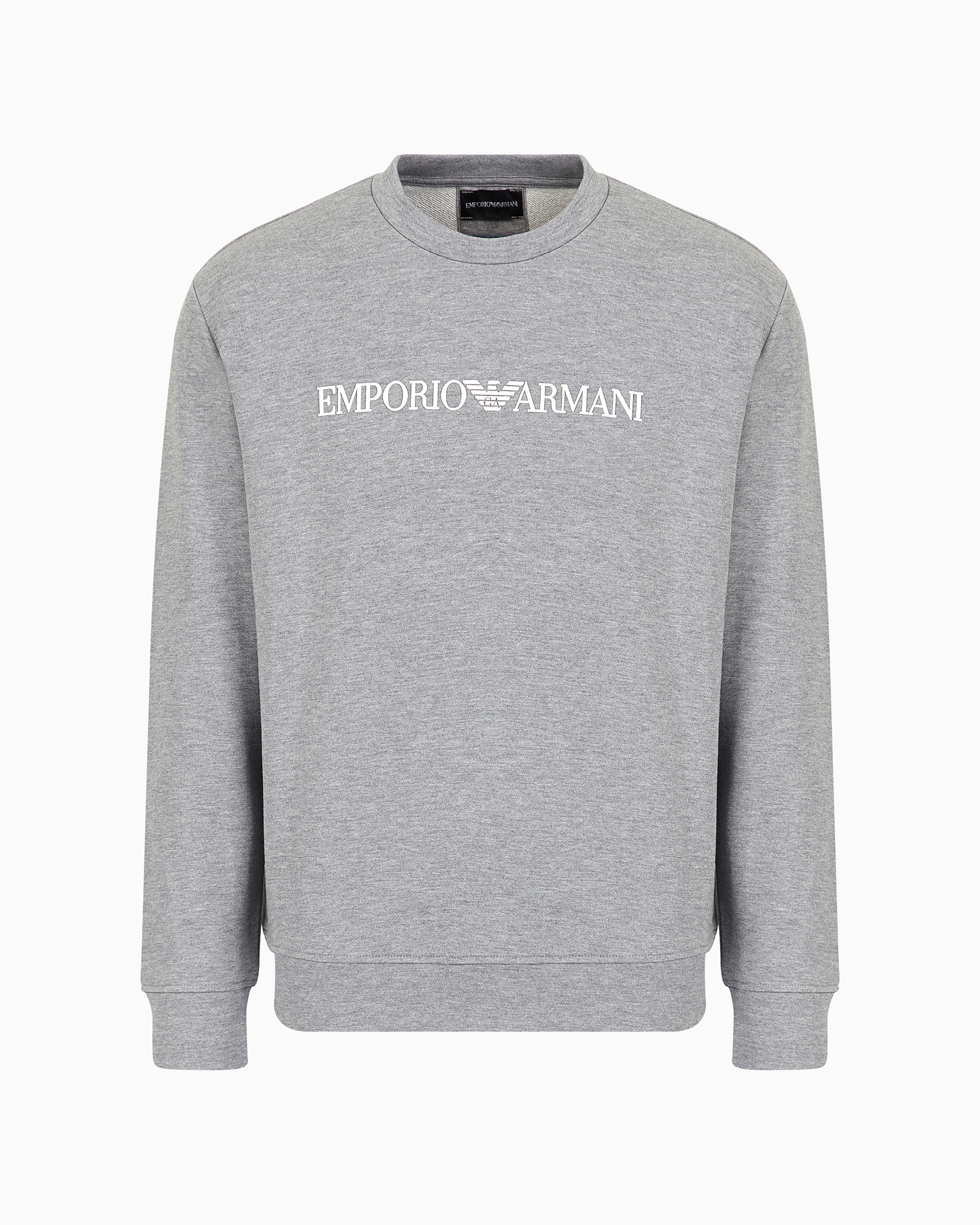 Emporio Armani Sweatshirt With Logo Print In Gray