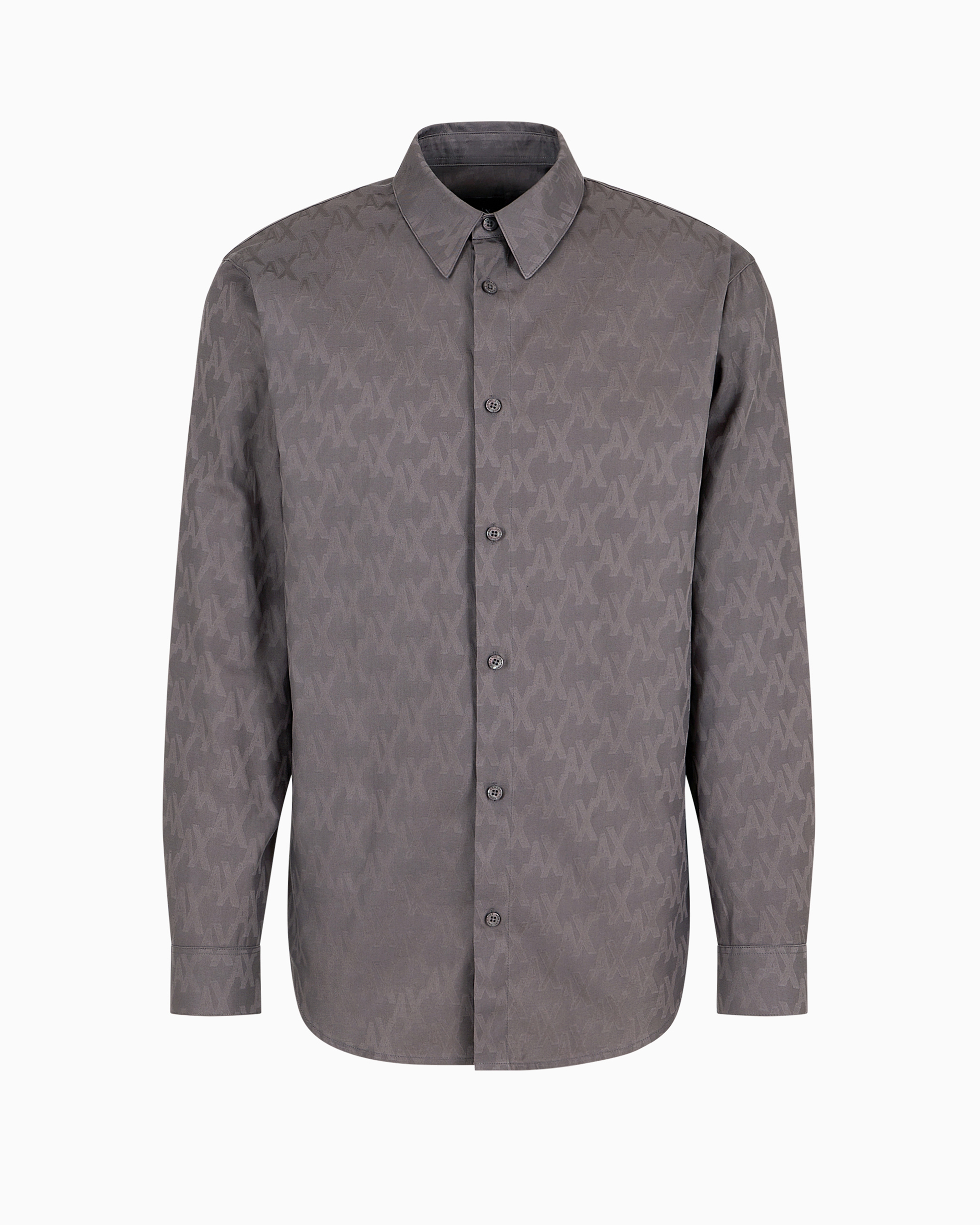 Armani Exchange Official Store Classic Shirts In Gray