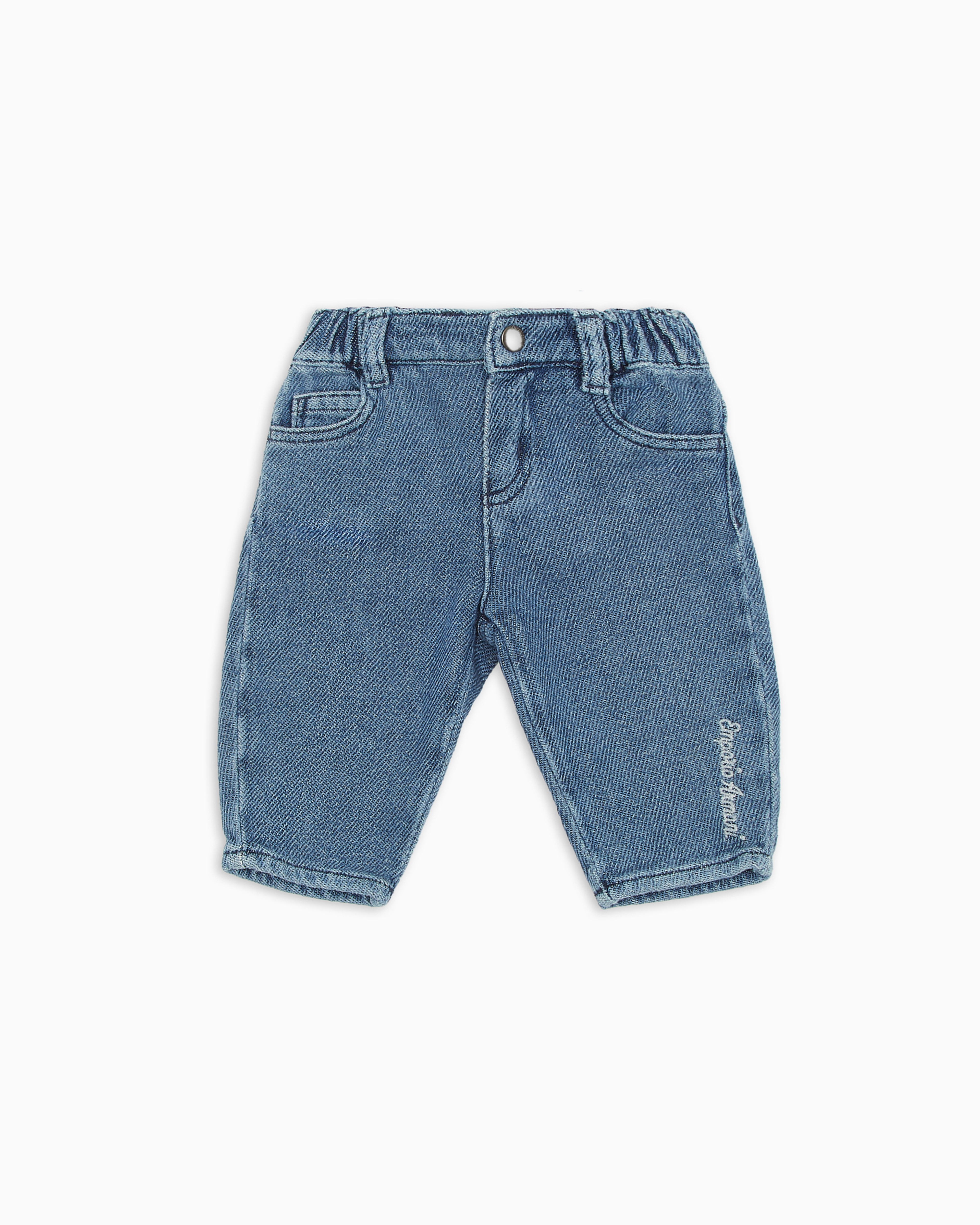 Stretch-denim jeans with logo embroidery | Emporio Armani