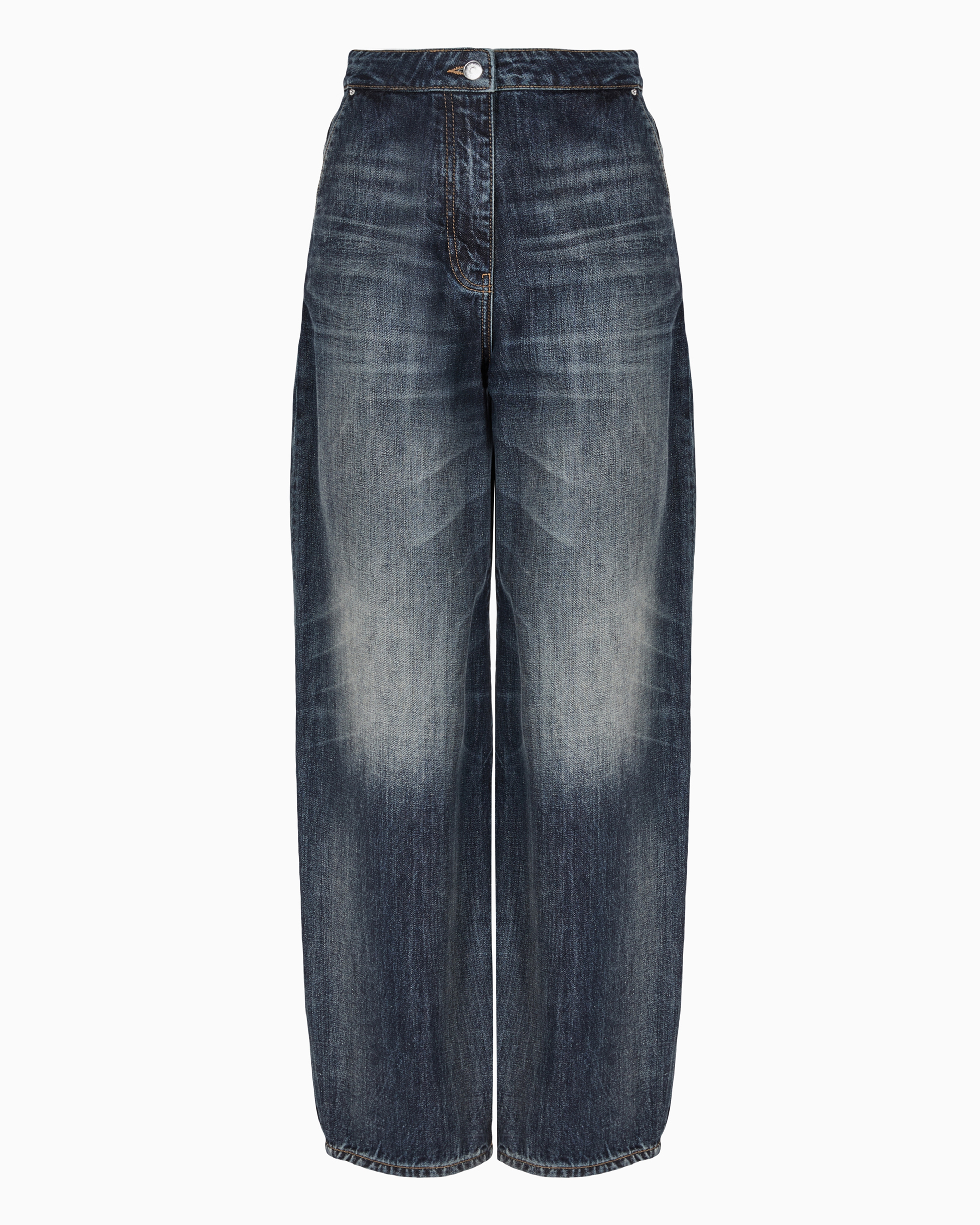 Armani Exchange Official Store Relaxed Jeans In Dark Blue