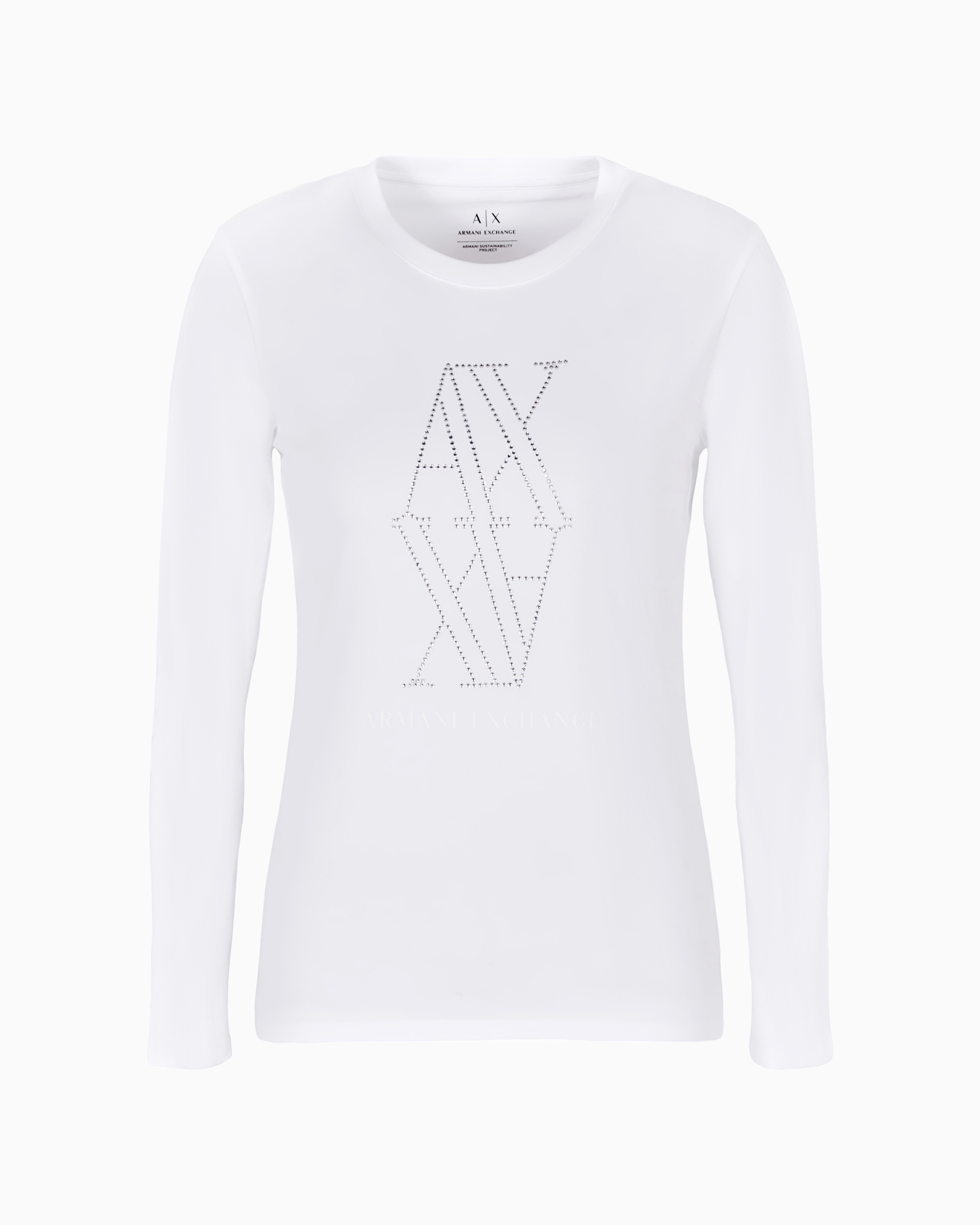 Armani Exchange Official Store Long Sleeves T-shirts In White