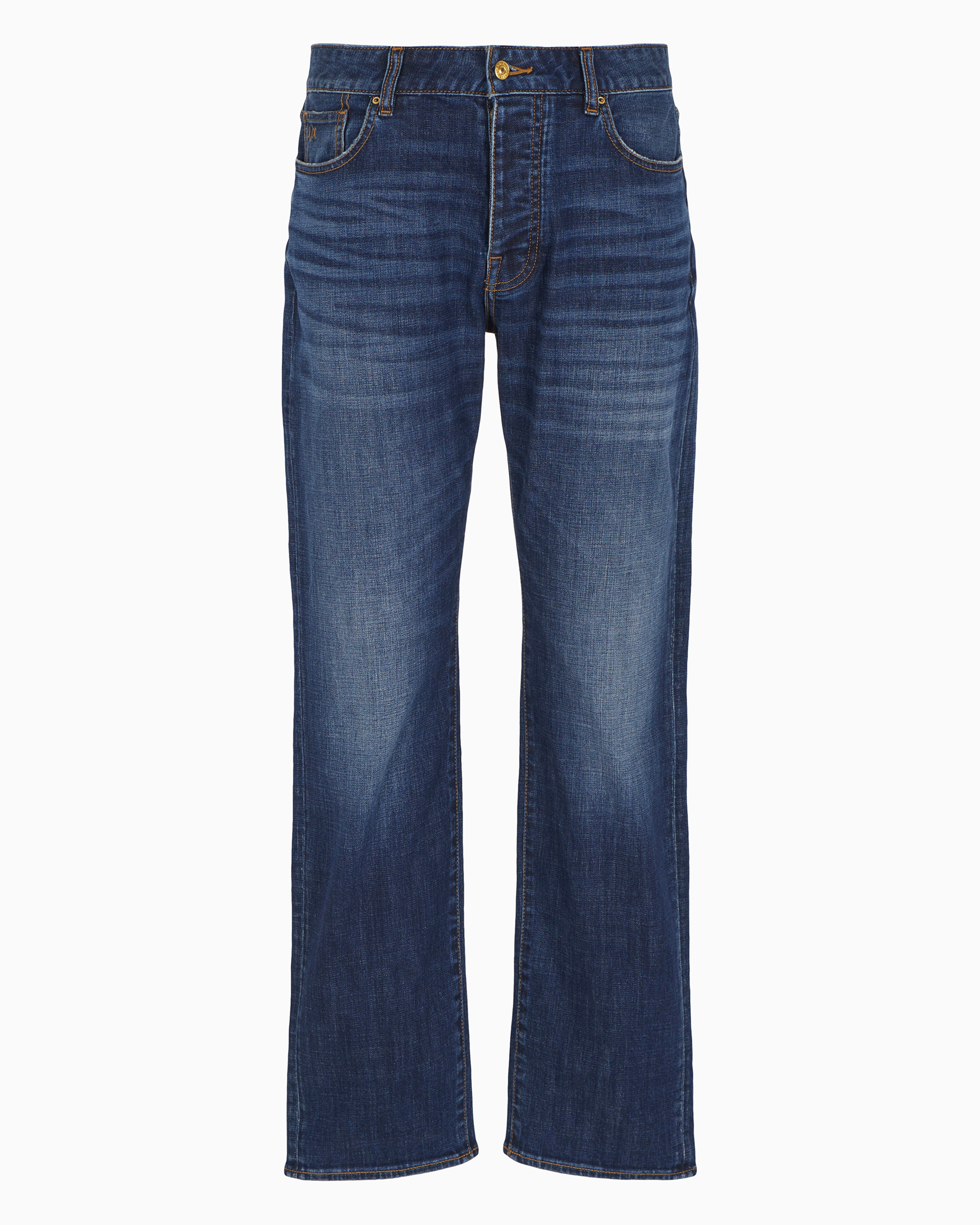 Armani Exchange Official Store Relaxed Jeans In Dark Blue