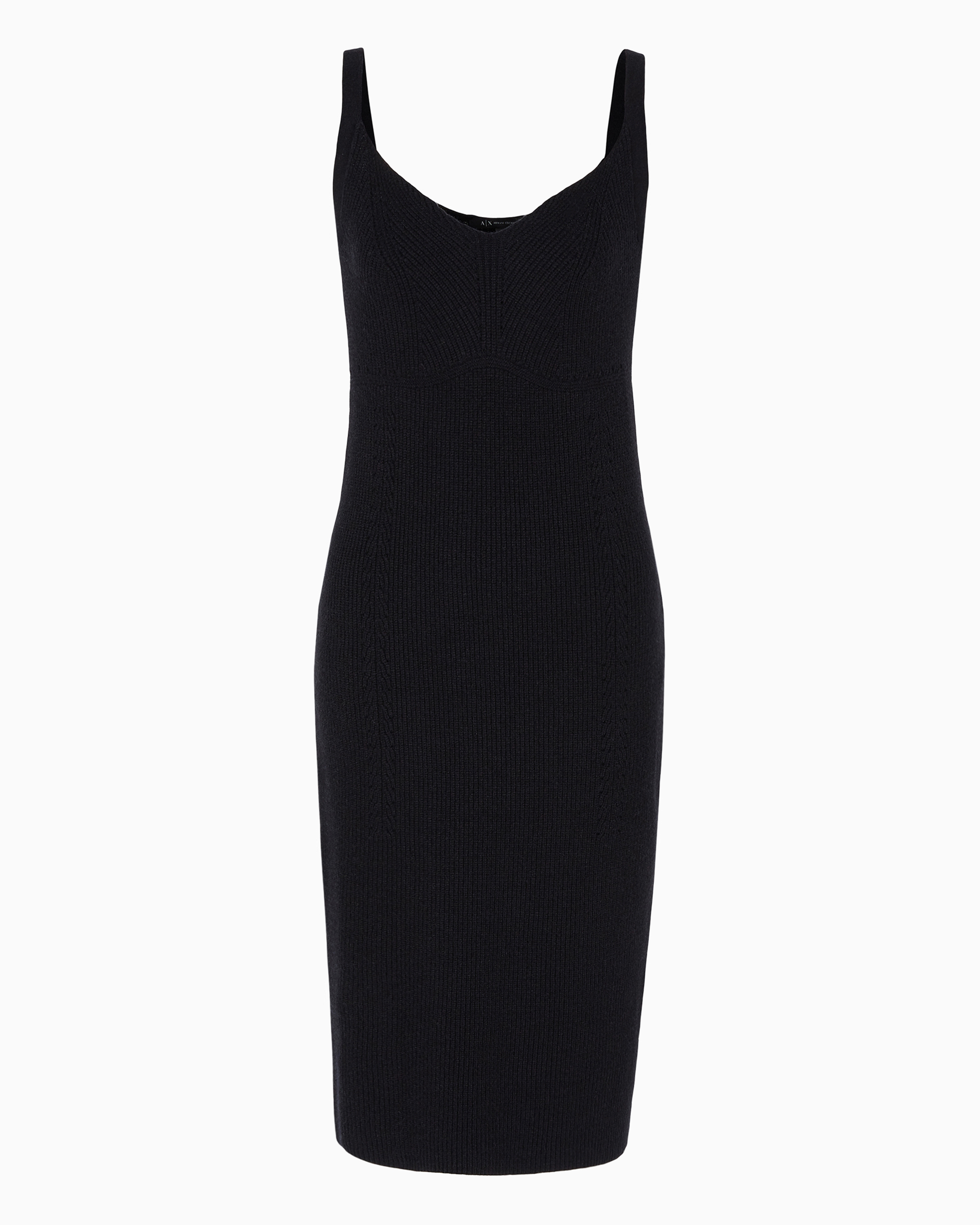 Armani Exchange Official Store Midi Dresses In Black