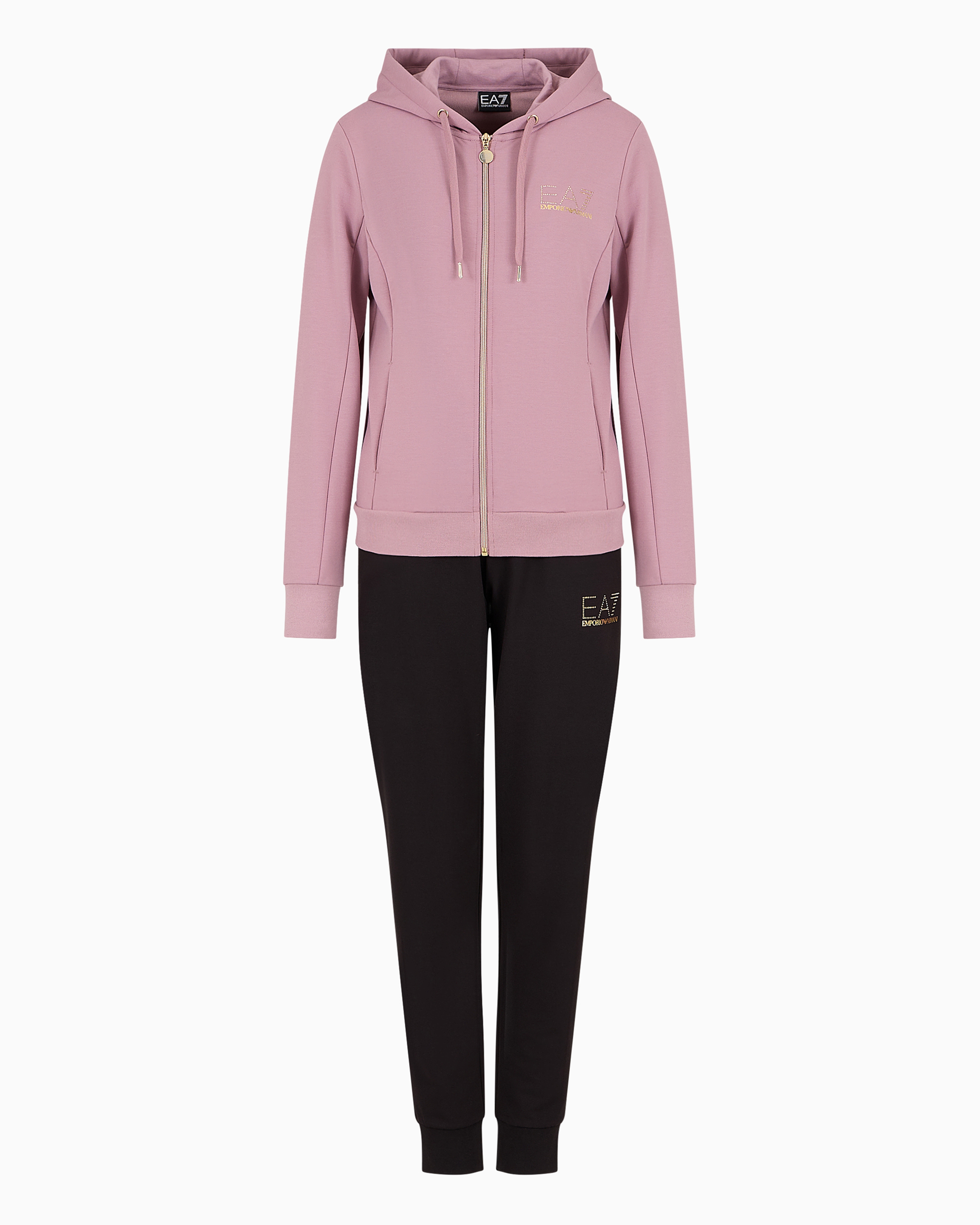 Ea7 Pink Evolution Stretch Viscose Blend Jersey Tracksuit Xxs