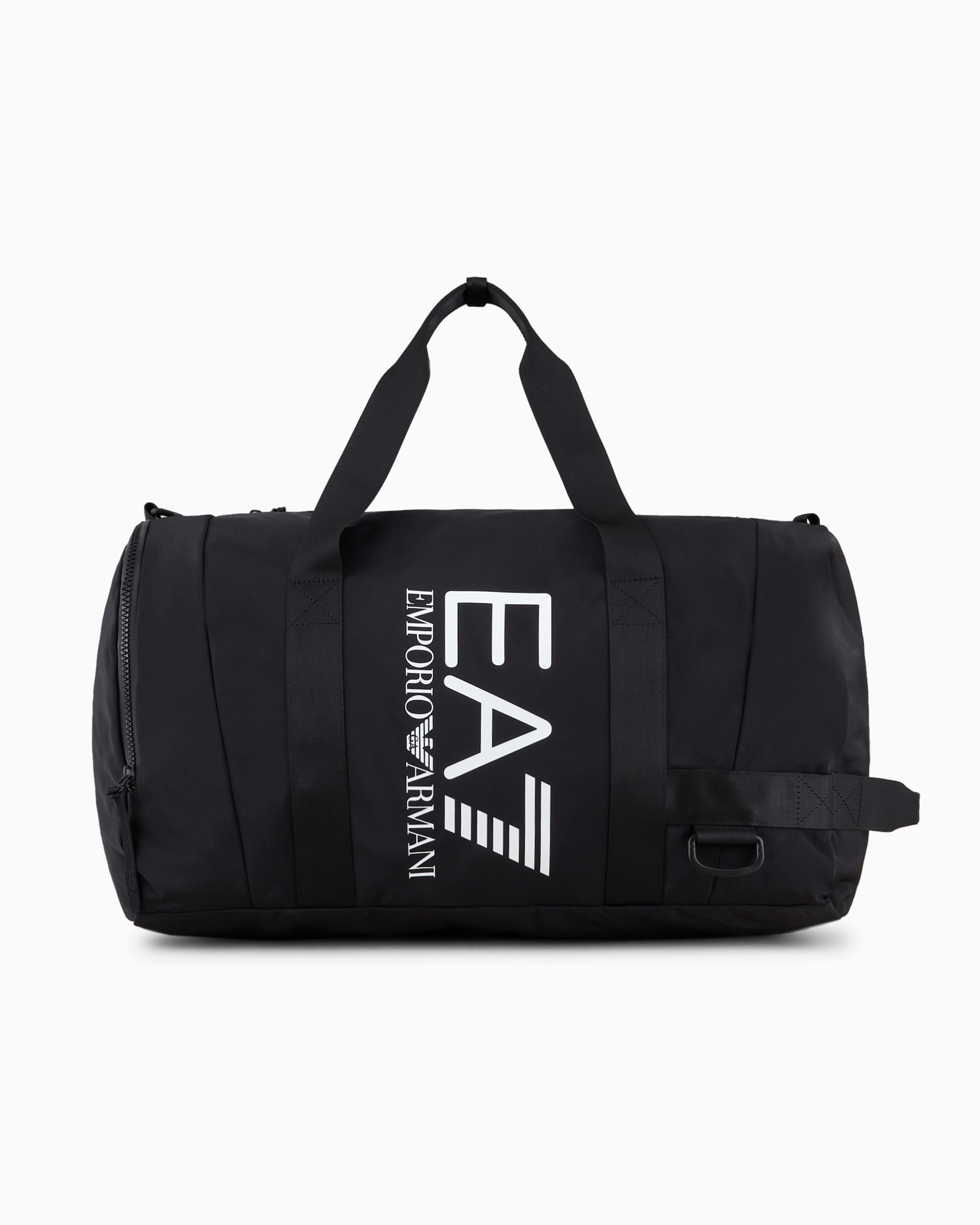 Shop Ea7 Technical-fabric Duffel Bag With Oversized Logo In Black