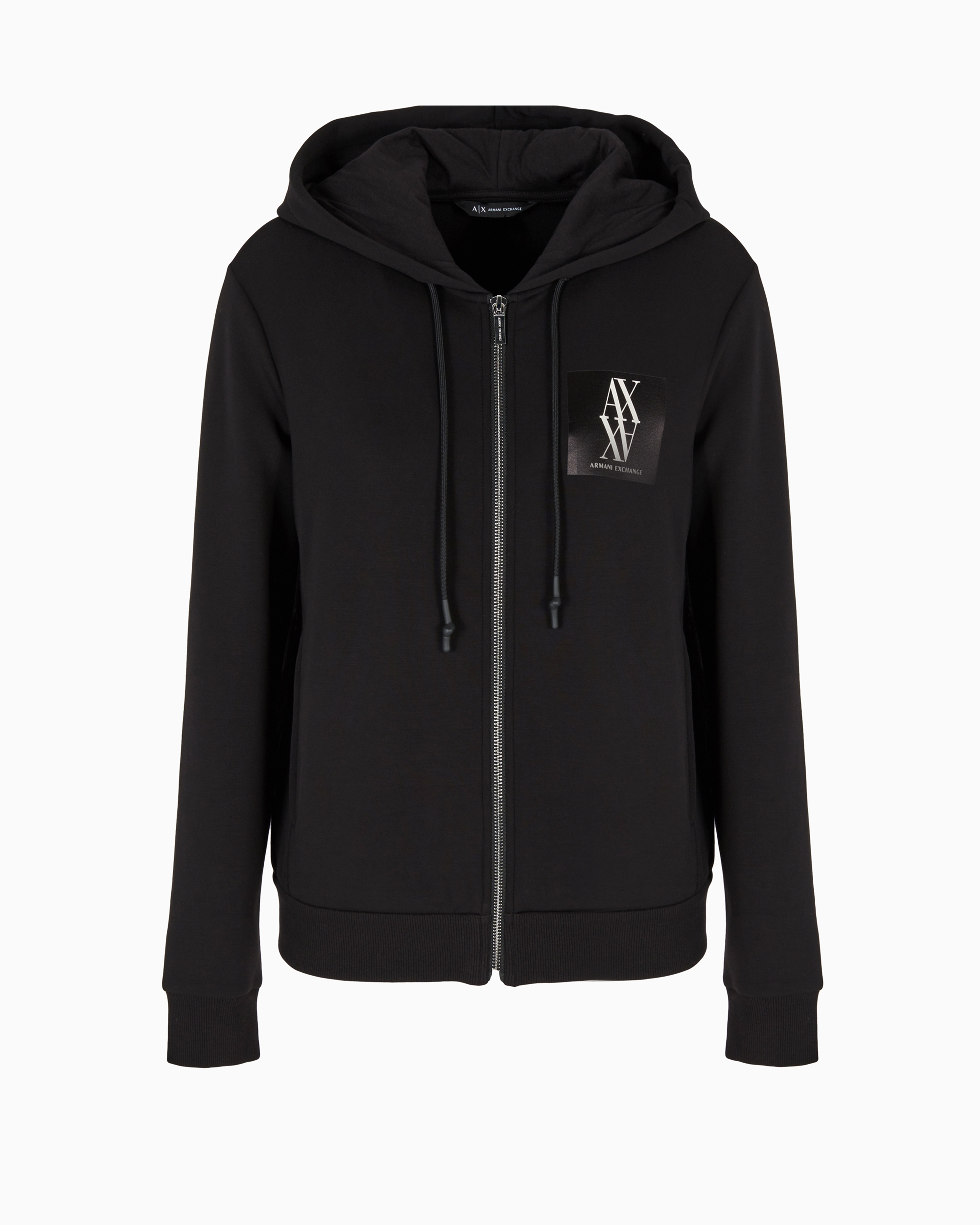 Armani Exchange Official Store Zip-up Sweatshirts In Black