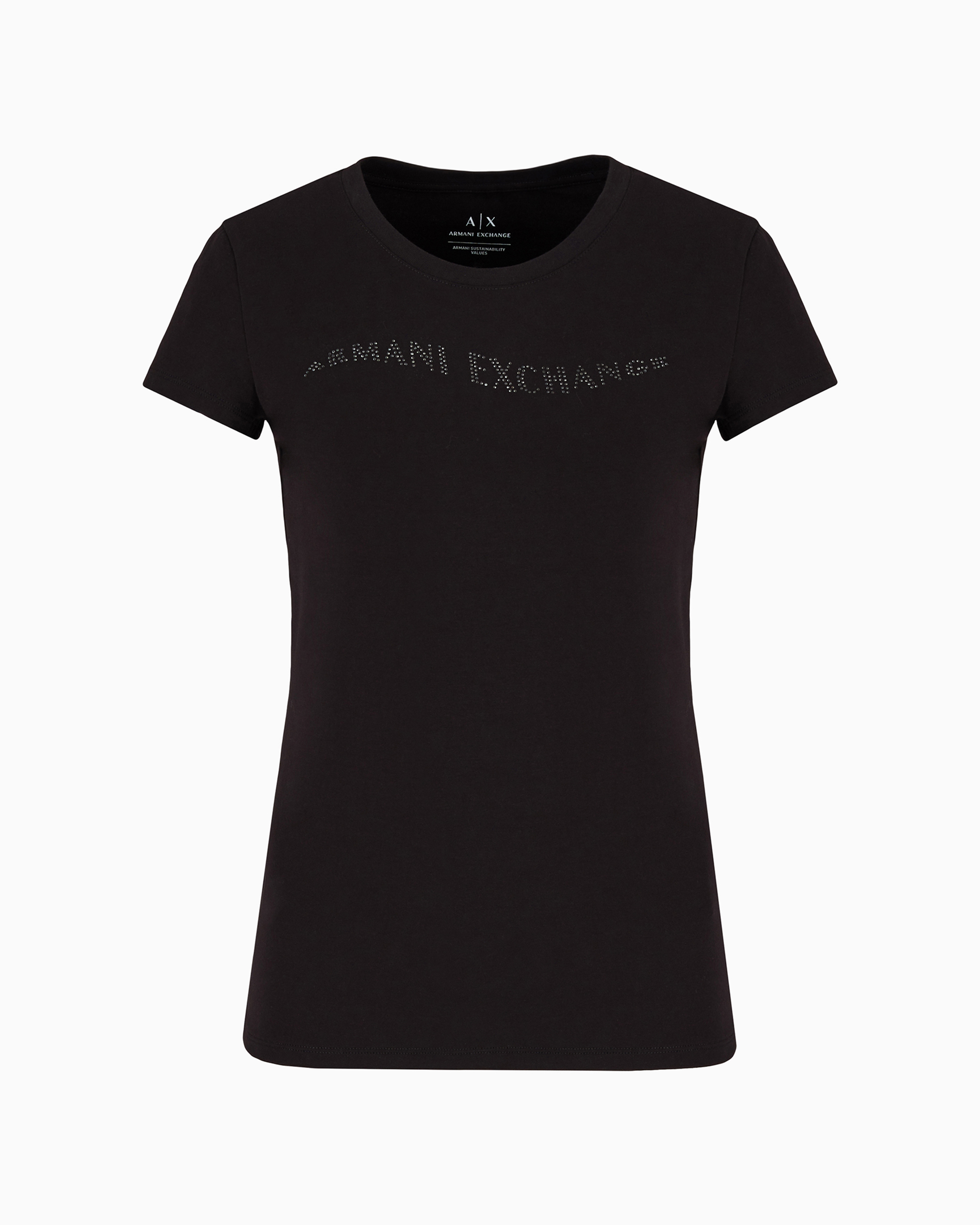 Slim fit T-shirt with wave logo | Armani Exchange
