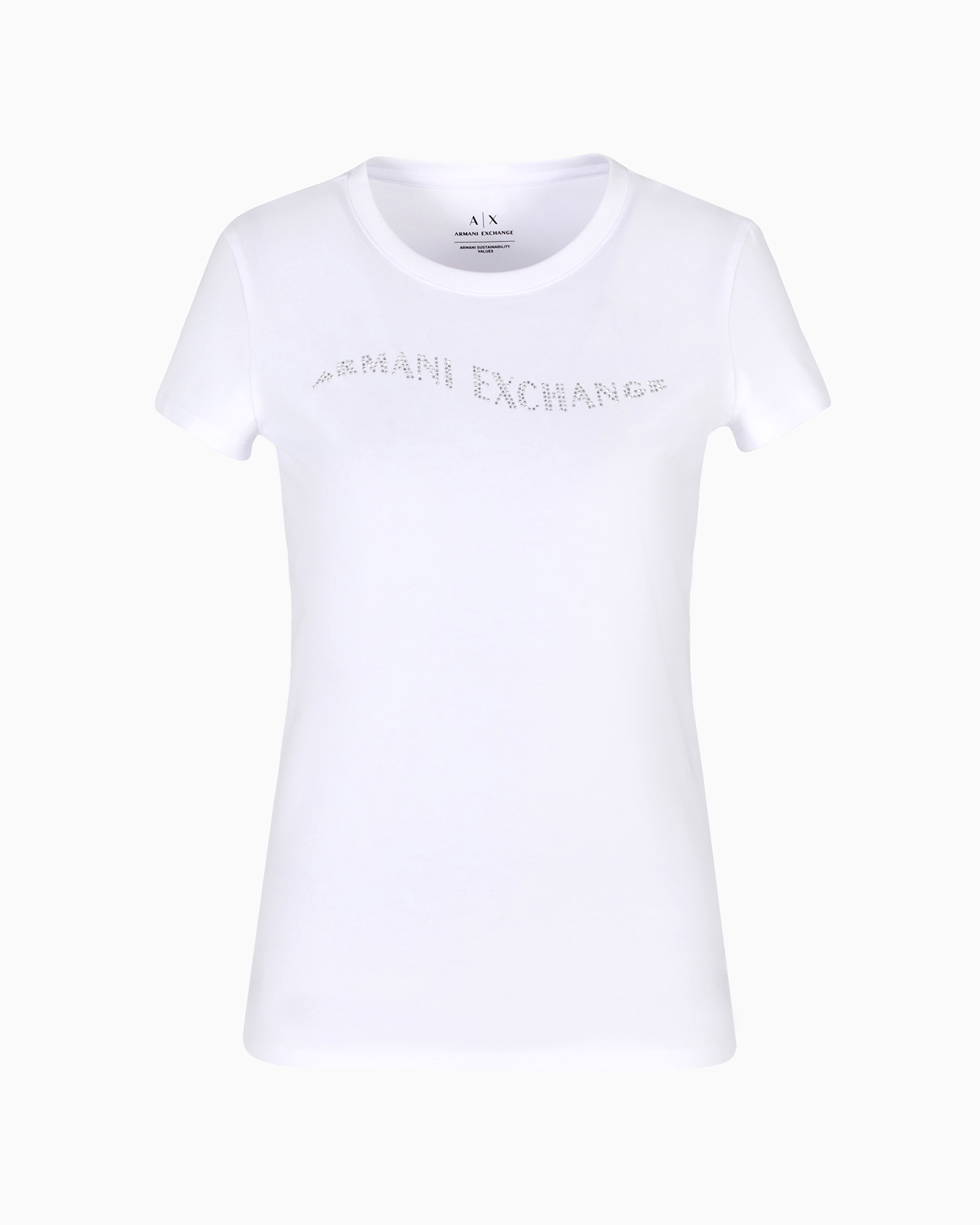 Armani Exchange Official Store Slim Fit T-shirts In White