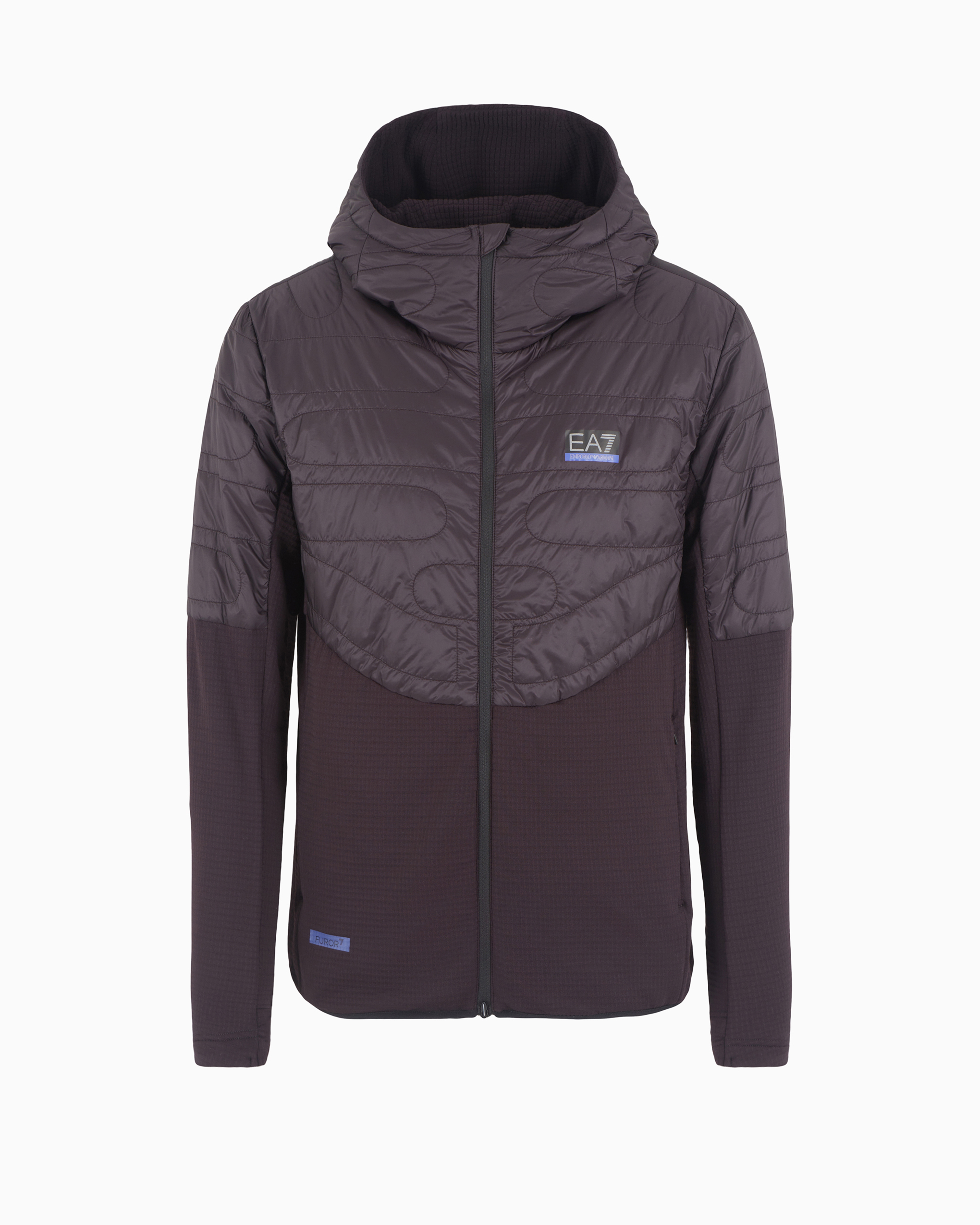 Ea7 Dynamic Athlete Hooded Sweatshirt In Furor7 Technical Fabric In Black