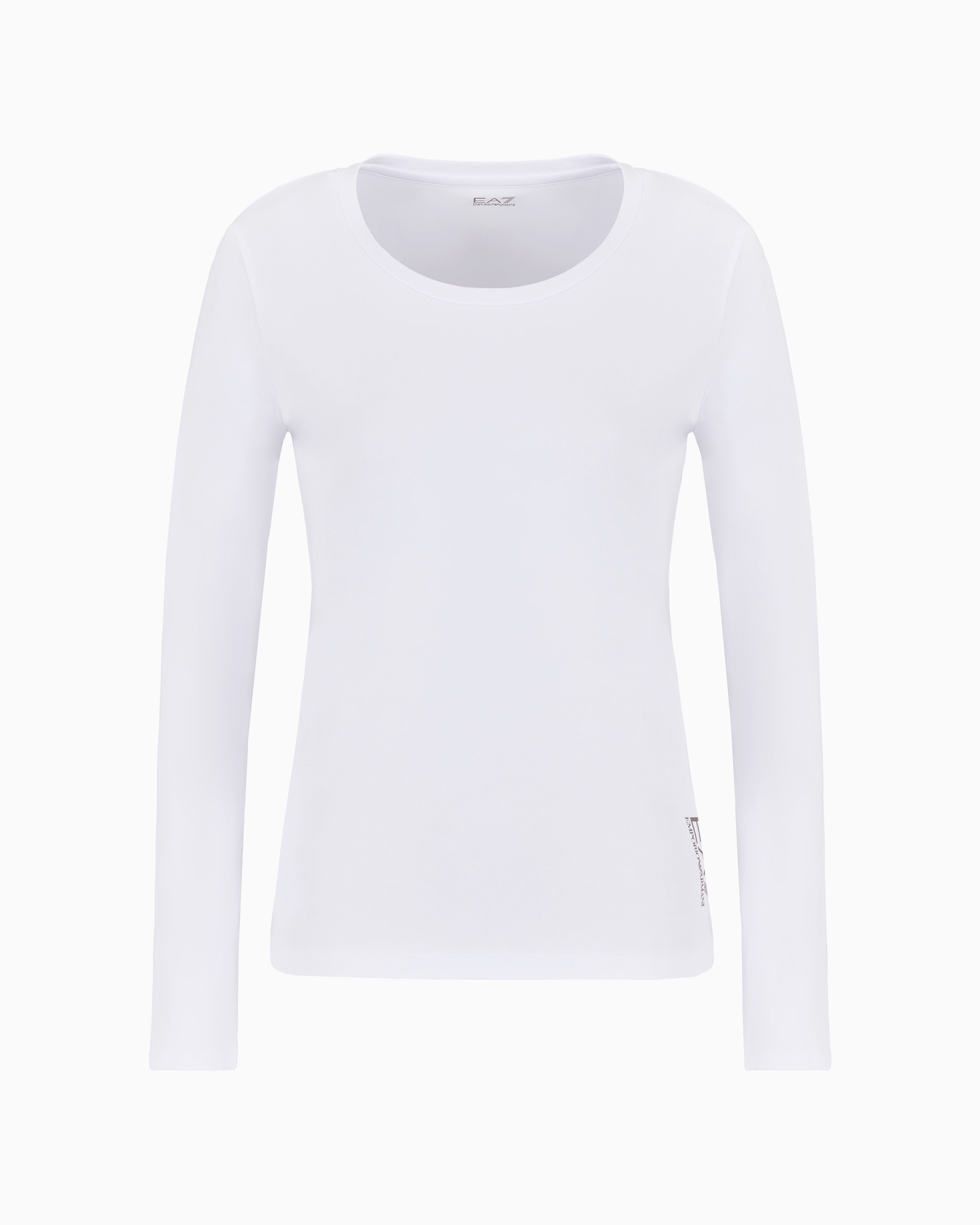 Ea7 Official Store Long Sleeves T-shirts In White