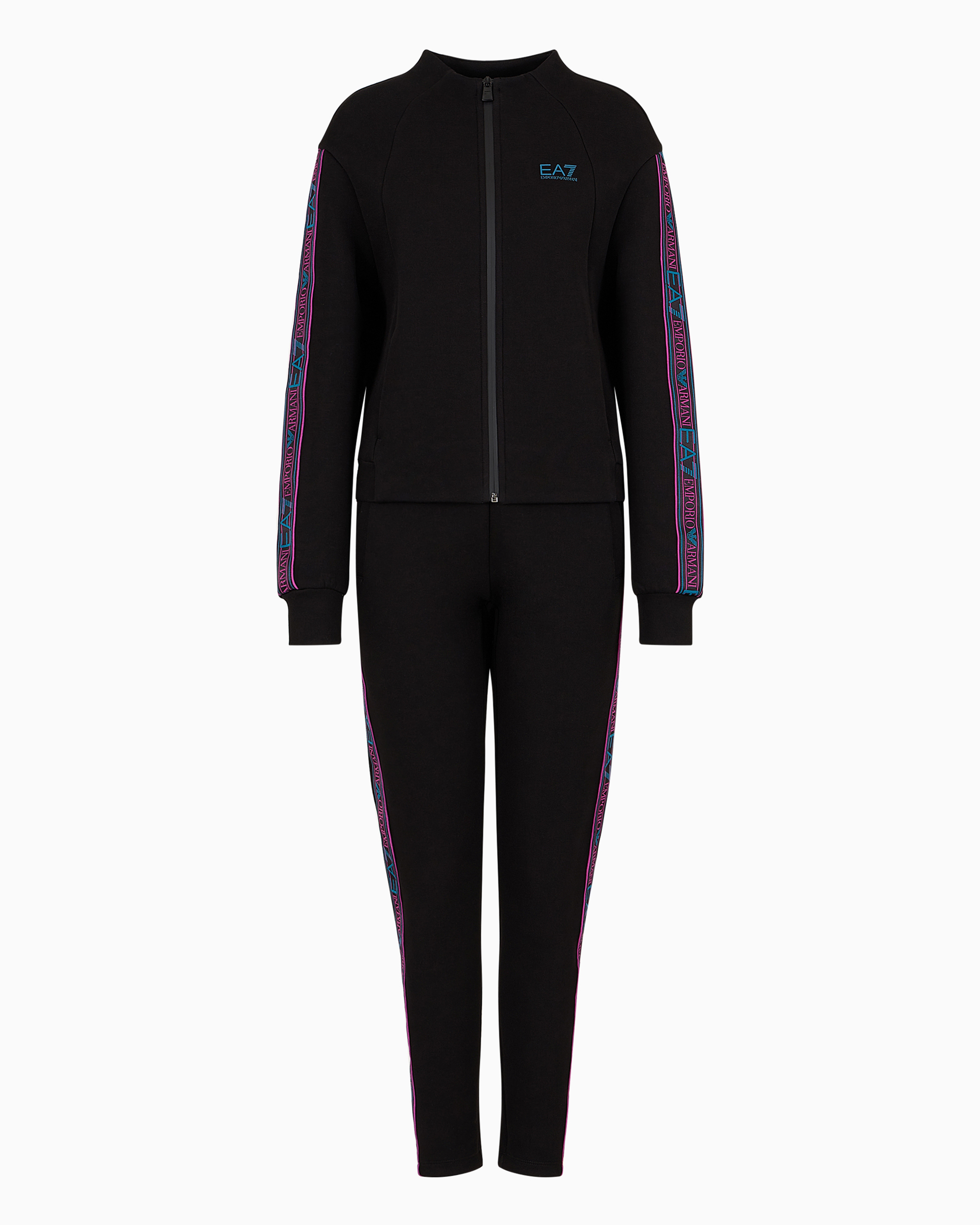 Ea7 Official Store Dynamic Athlete Tracksuit In Natural Ventus7 Technical Fabric In Black