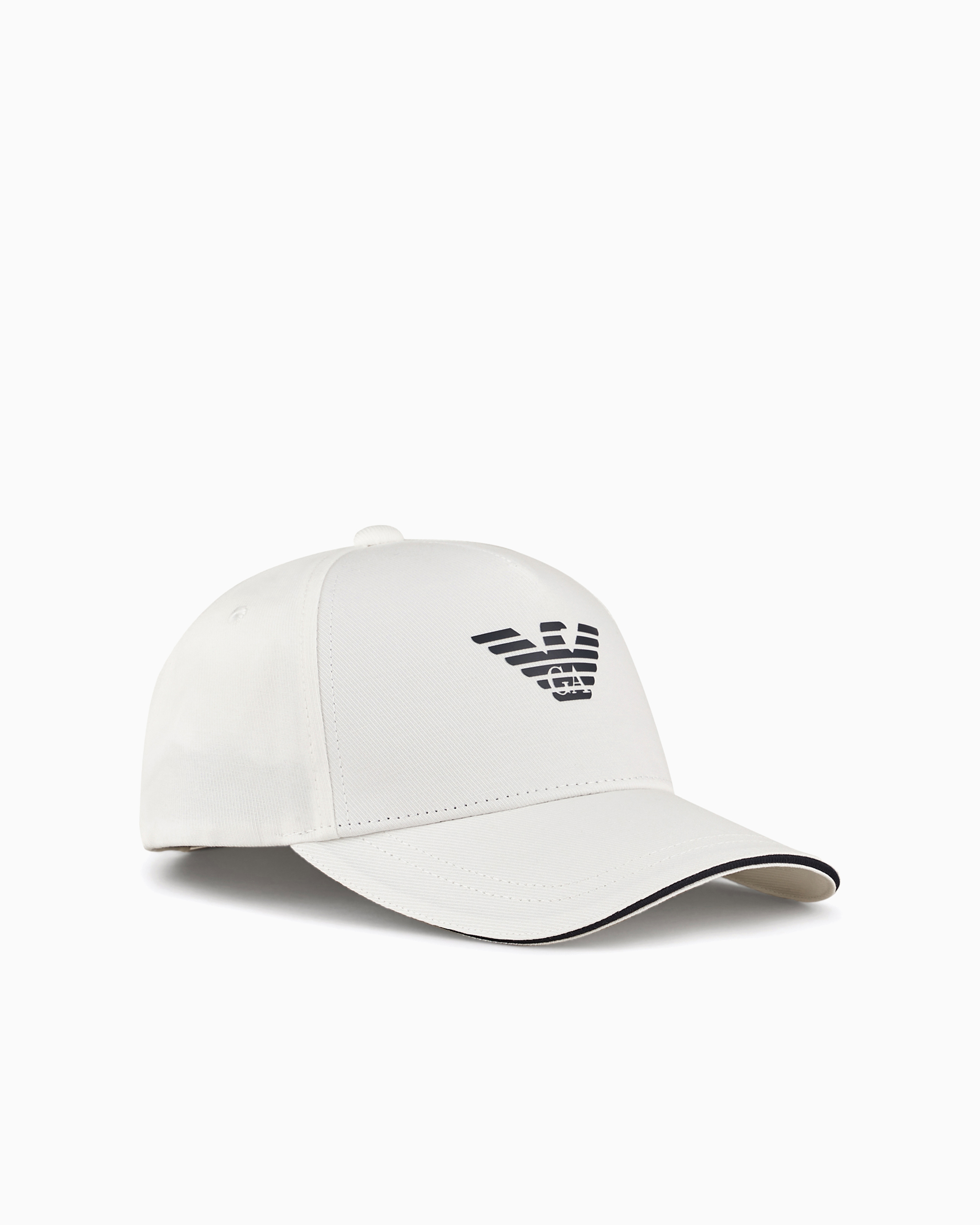 Emporio Armani Official Store Eagle-print Baseball Cap In White