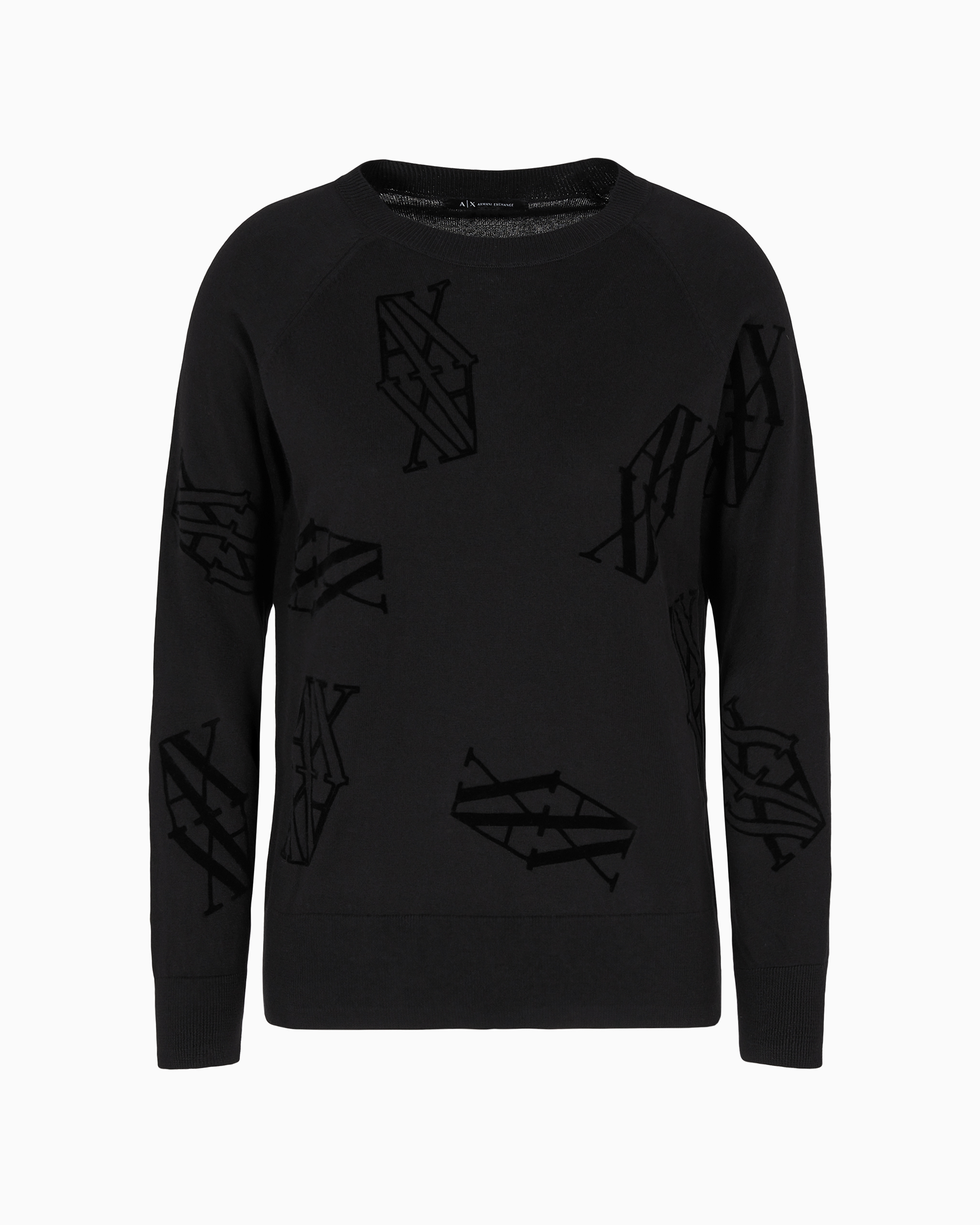 Armani Exchange Official Store Sweaters In Black Logo