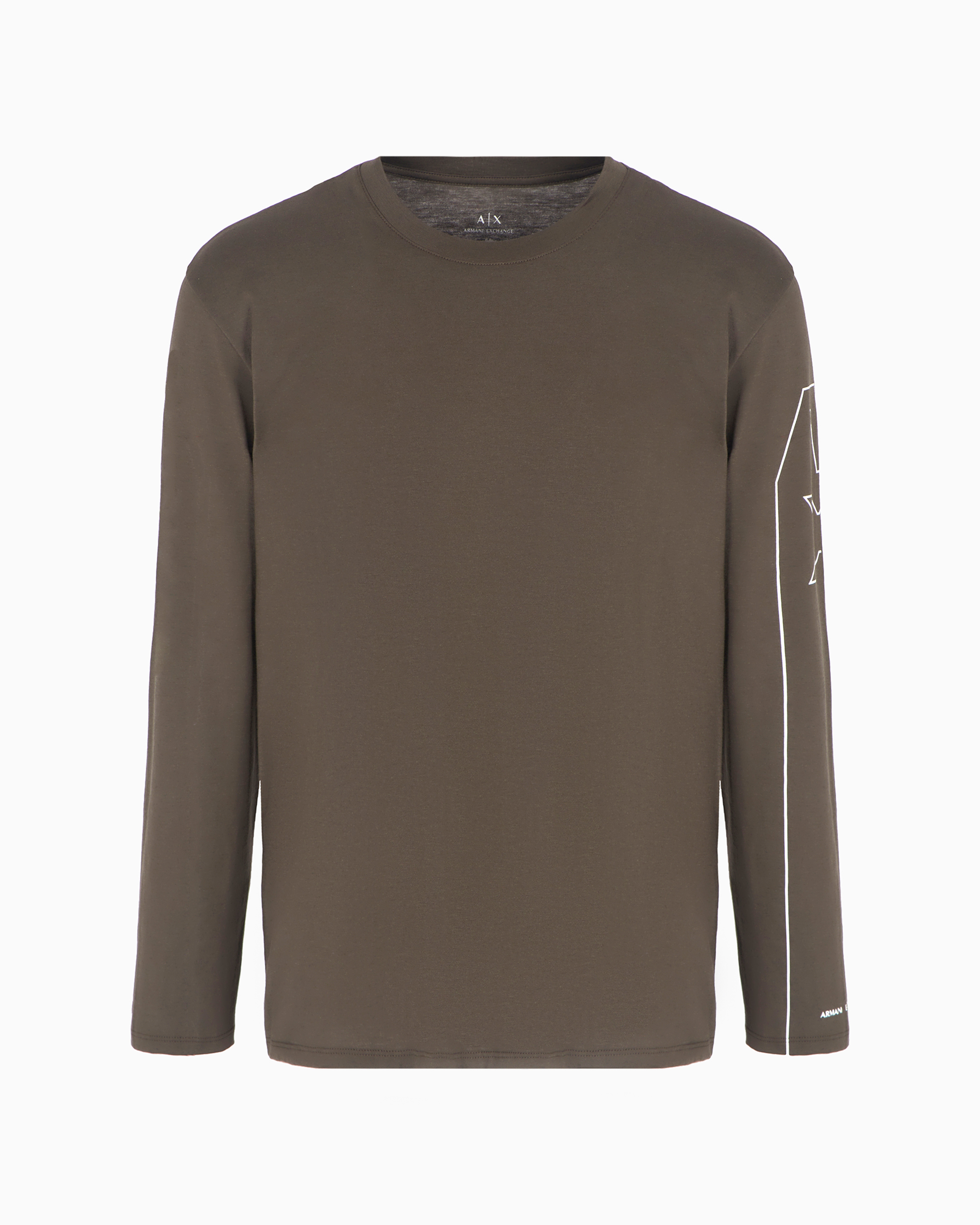 Armani Exchange Official Store Pima T-shirts In Verde Militare