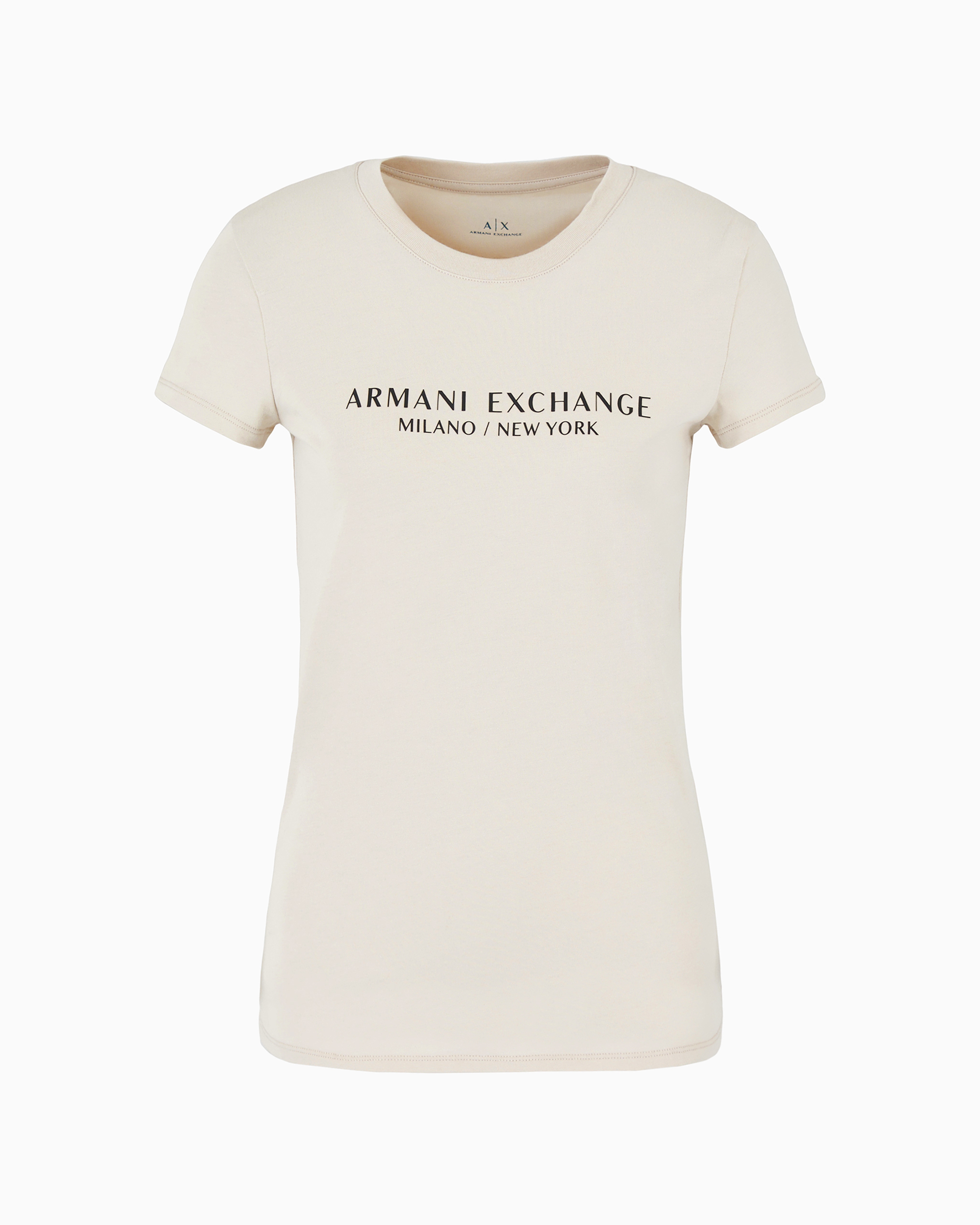 Armani Exchange Official Store Slim Fit T-shirts In Beige