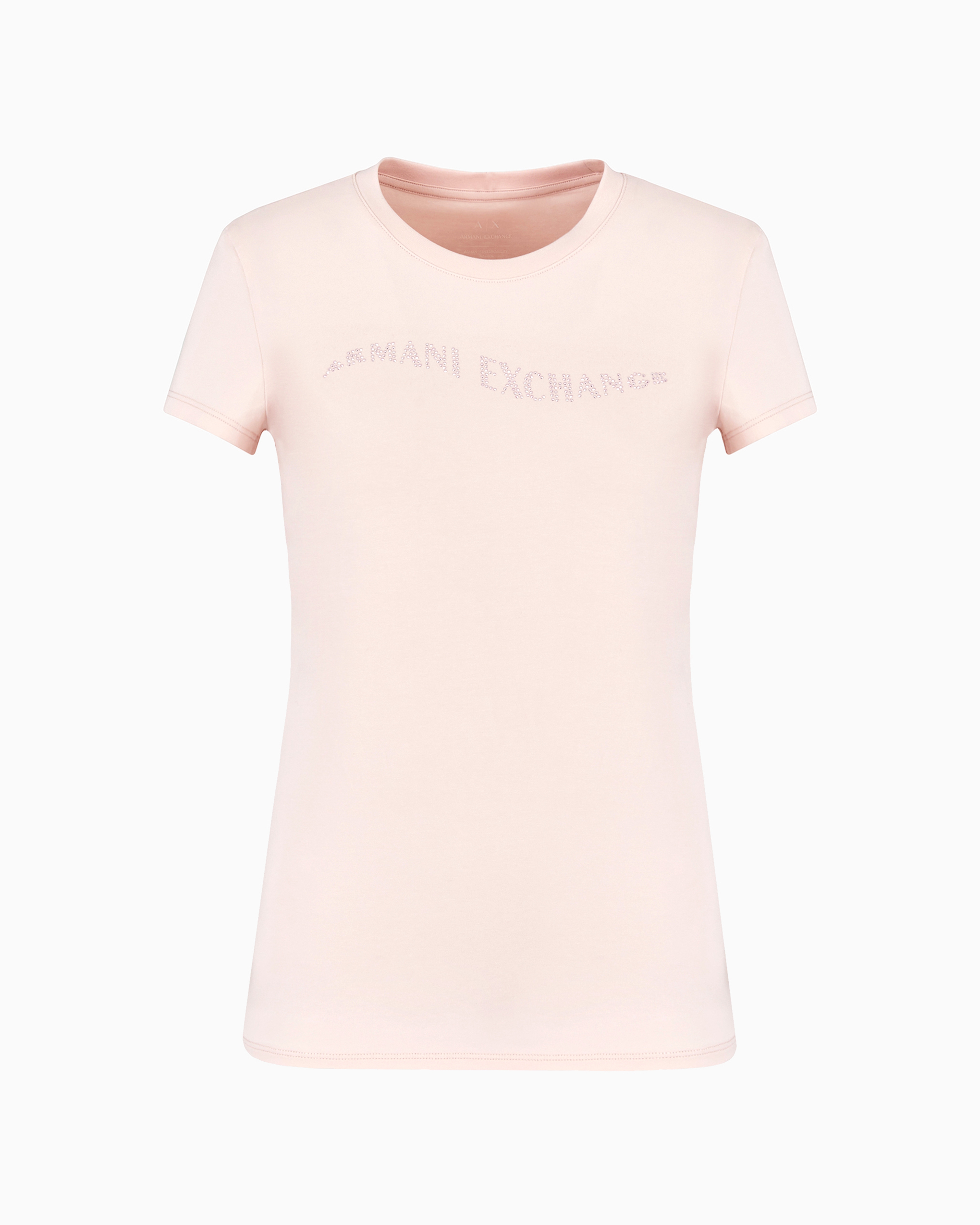 Armani Exchange Official Store Slim Fit T-shirts In Rosa Chiaro