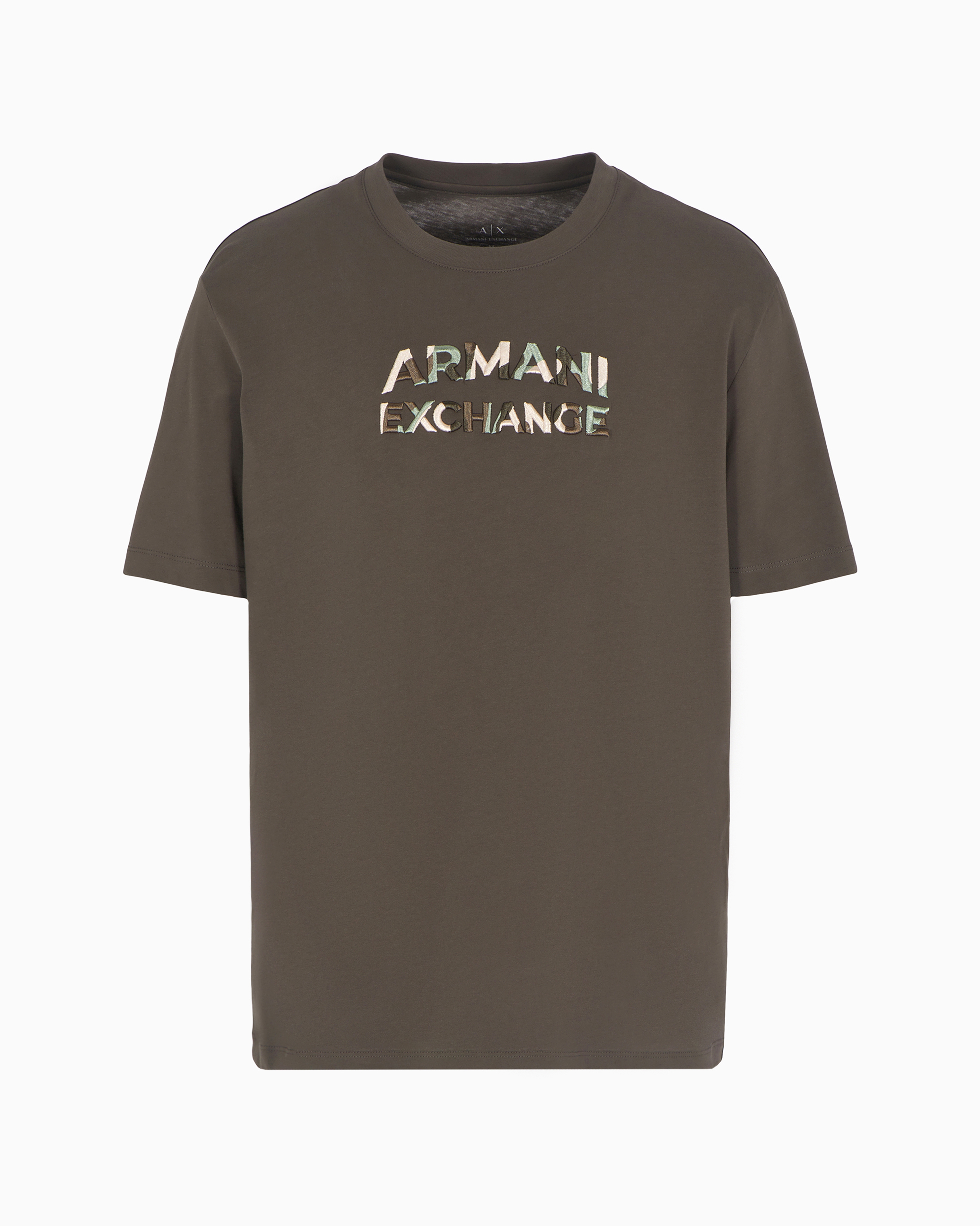 Armani Exchange Official Store Regular Fit T-shirts In Verde Militare