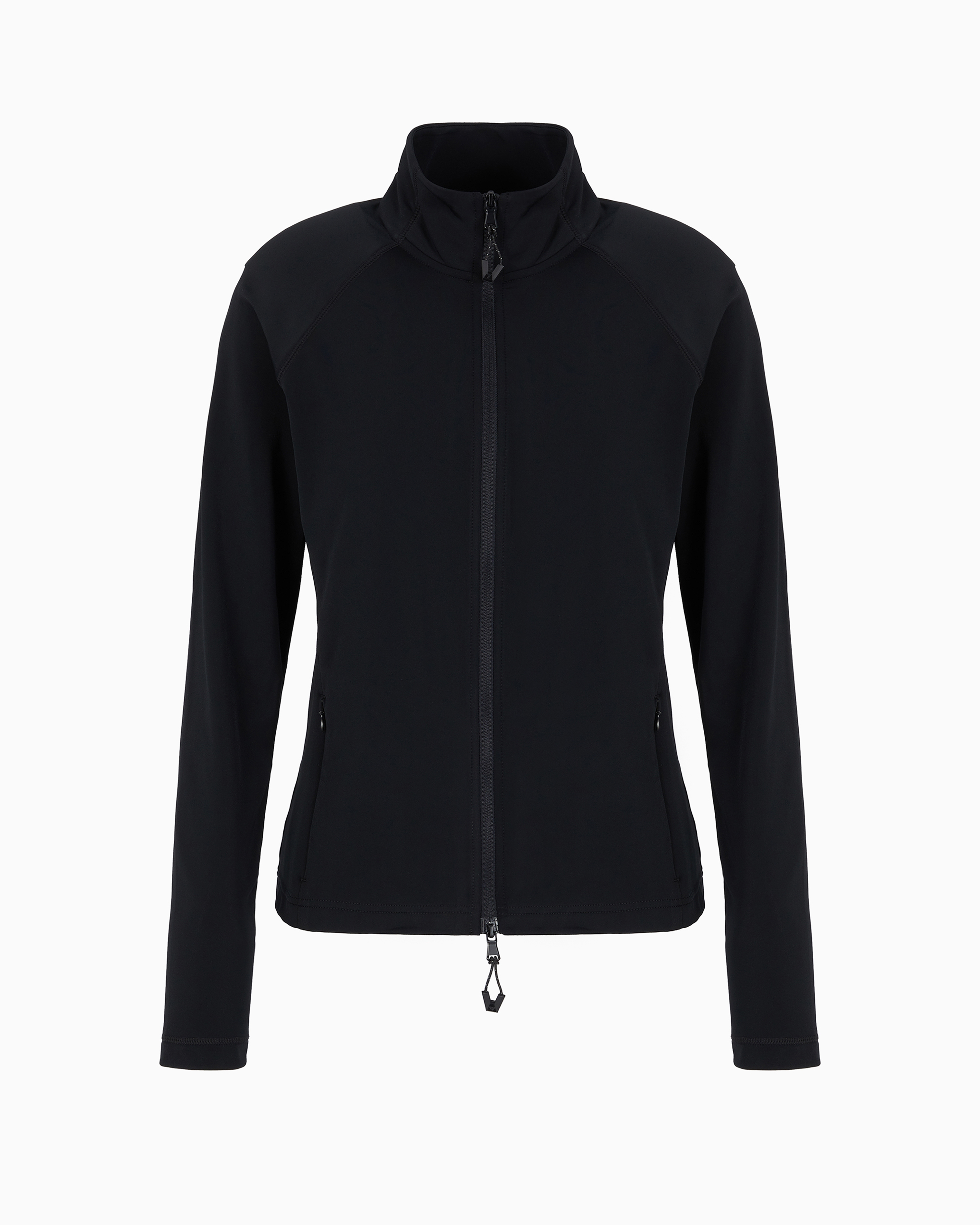 Ea7 Technical-fleece Ski Jacket In Black