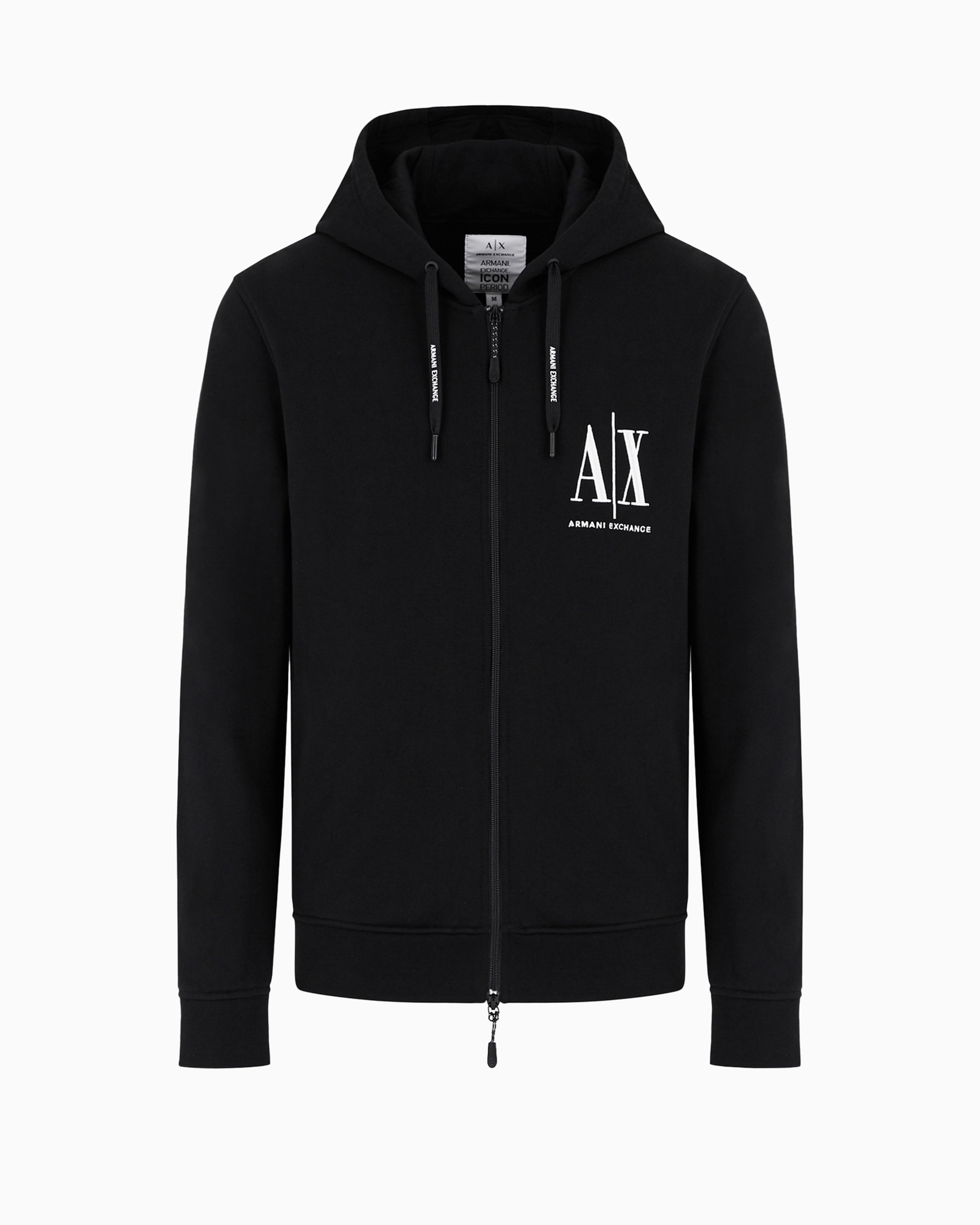 Armani Exchange Hoodie Black Cotton