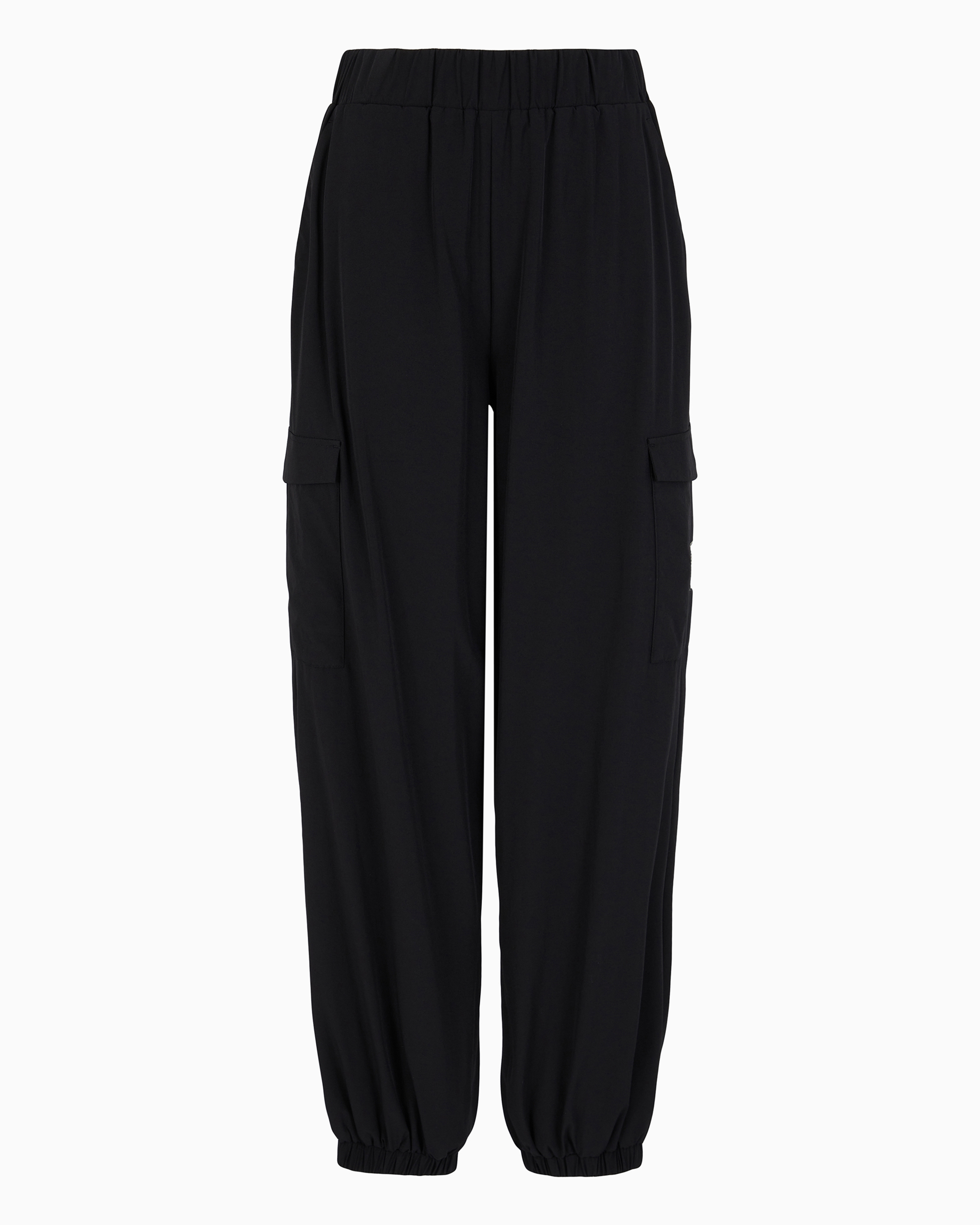 Shop Ea7 Contemporary Sport Nylon Cargo Trousers In Black