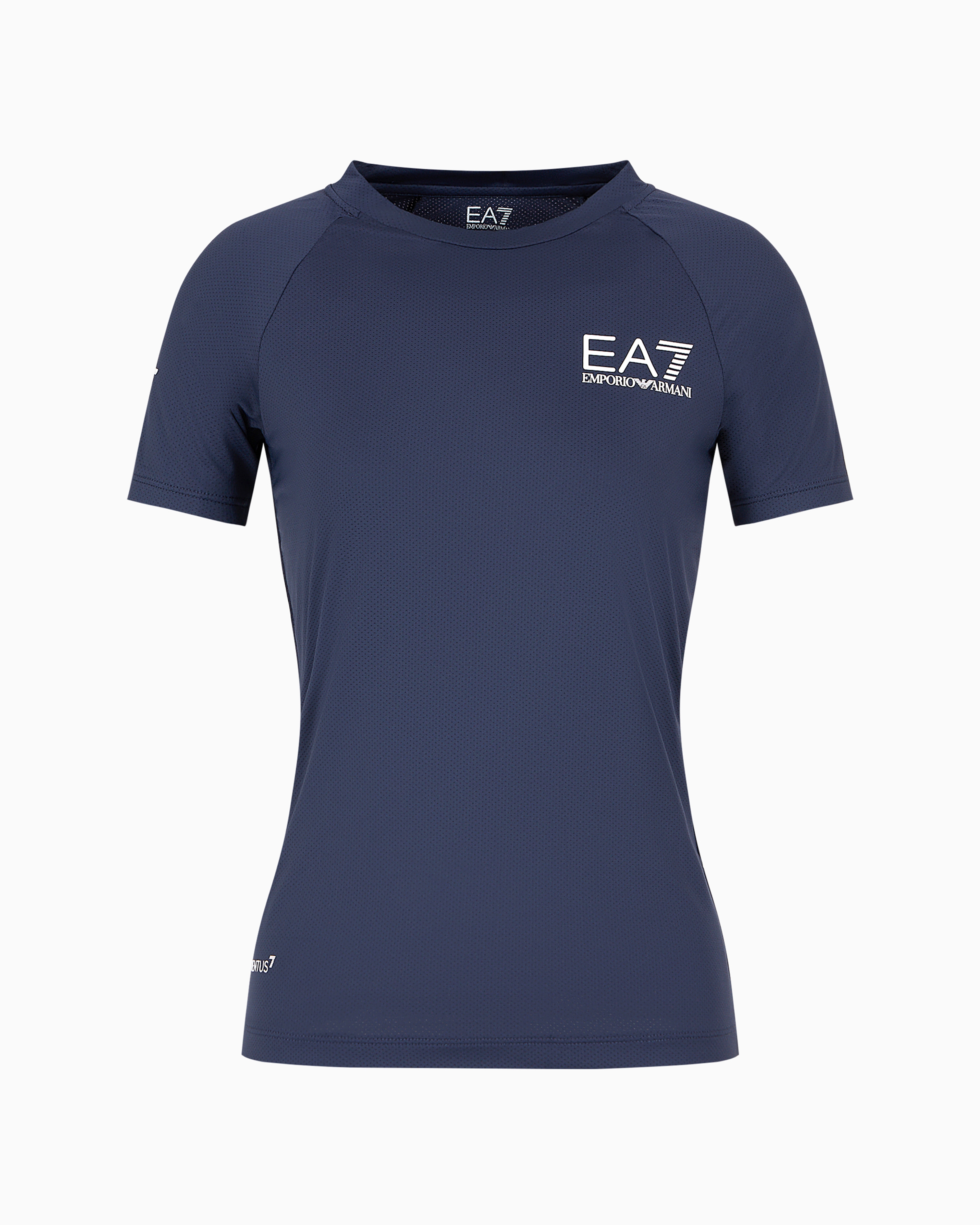 Shop Ea7 Dynamic Athlete Short-sleeved T-shirt In Ventus7 Technical Fabric In Navy Blue