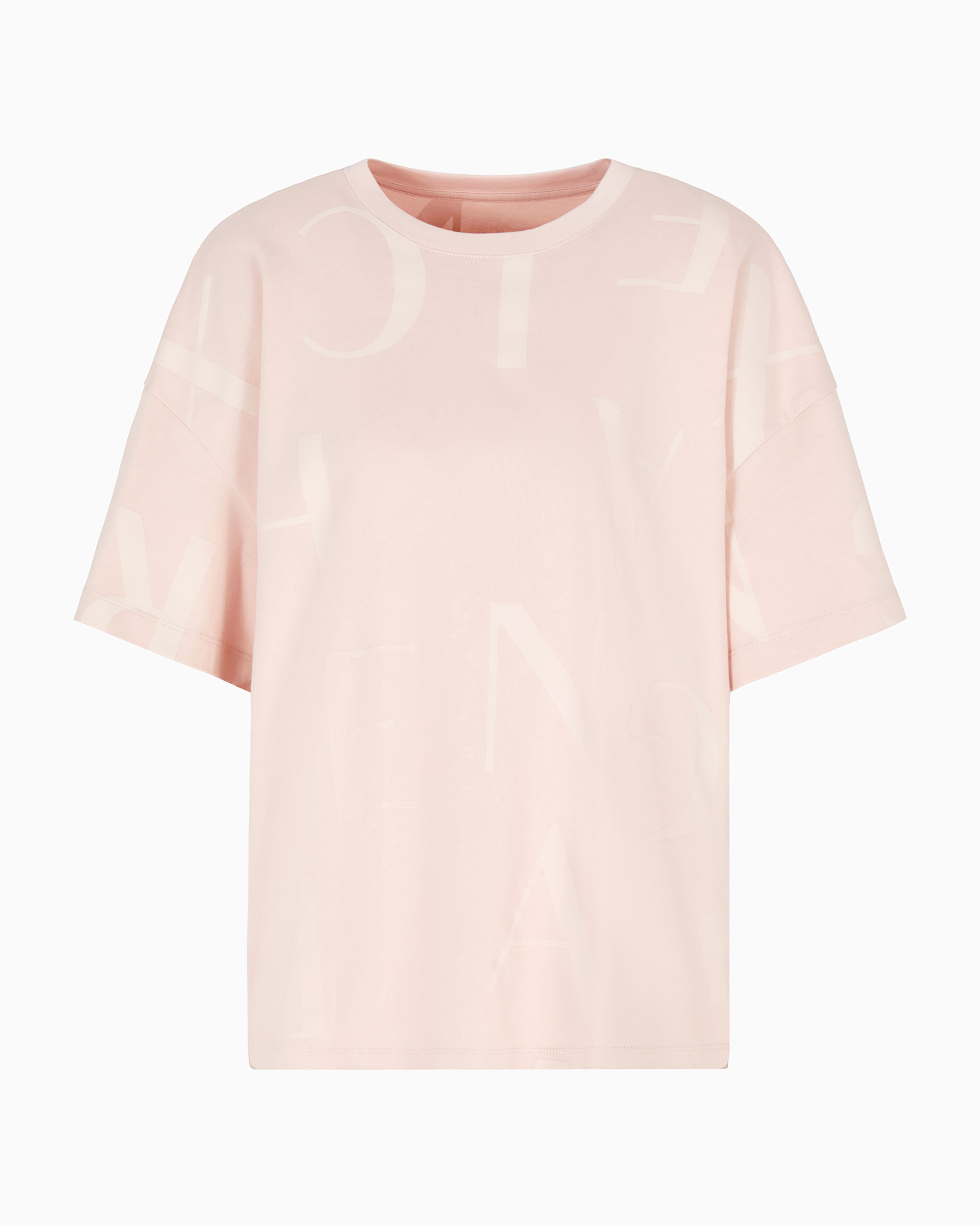 Armani Exchange Official Store Relaxed Fit T-shirts In Rosa Chiaro