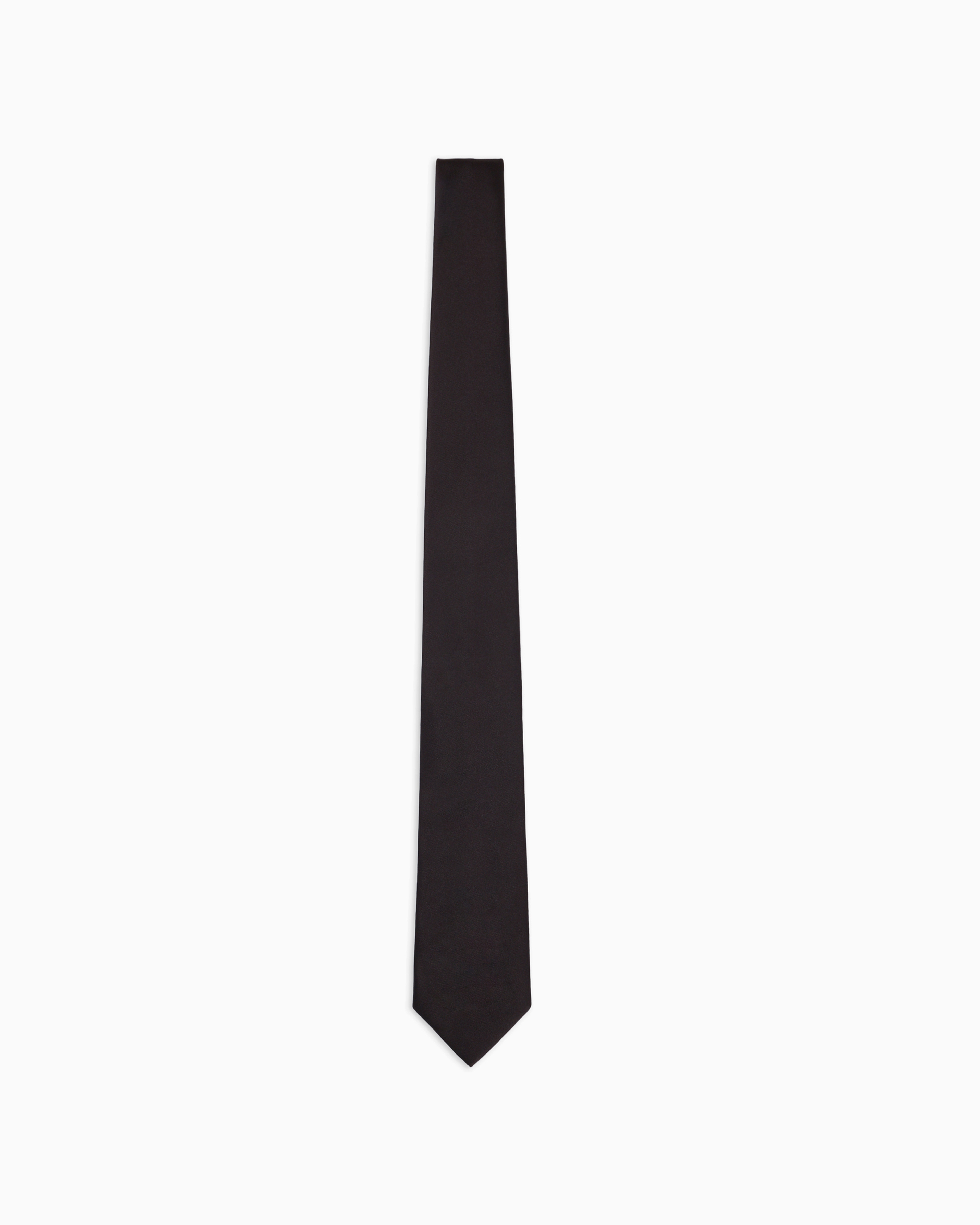 Giorgio Armani Official Store Pure Silk Tie In Black