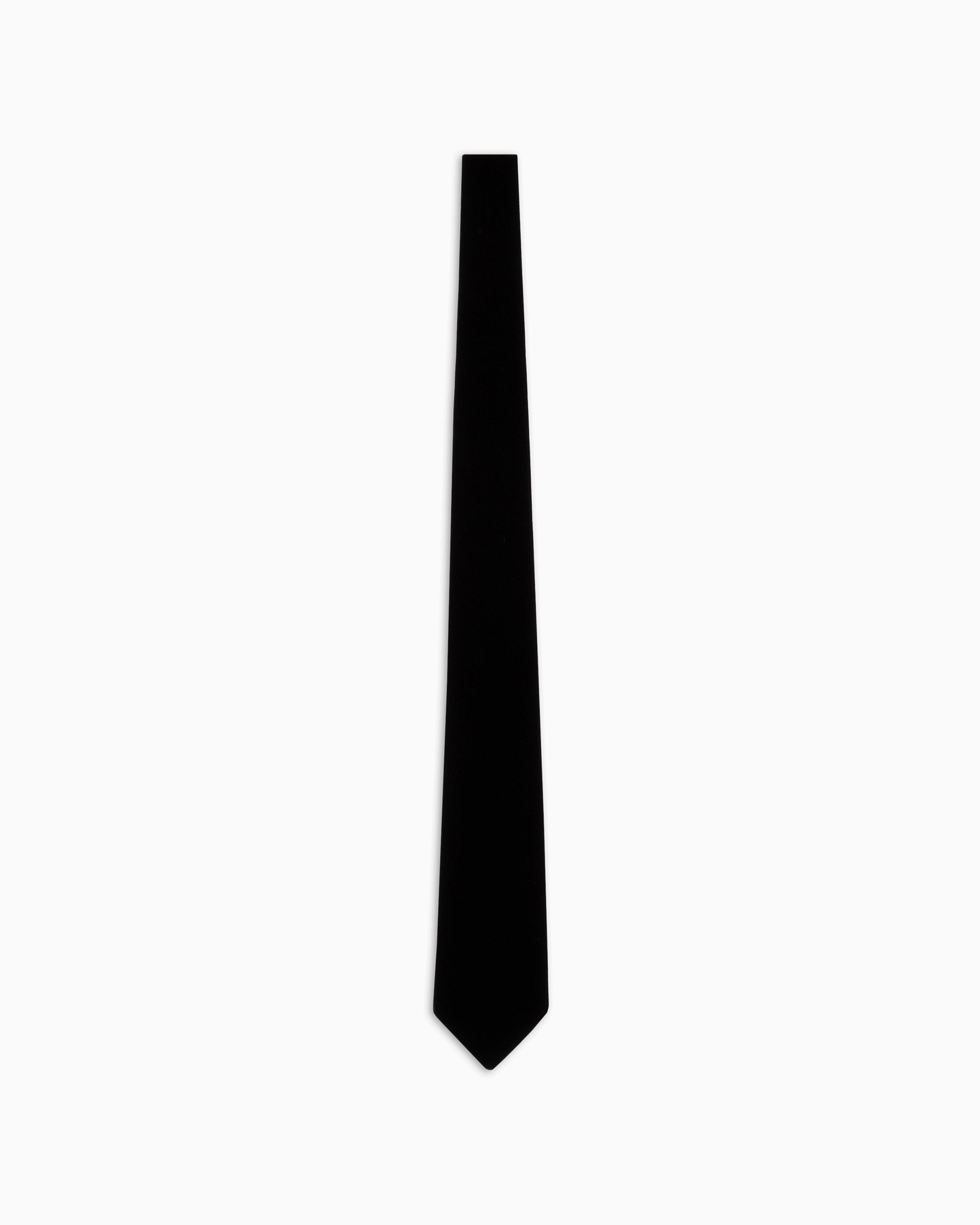 Giorgio Armani Official Store Cupro Velvet Tie In Black