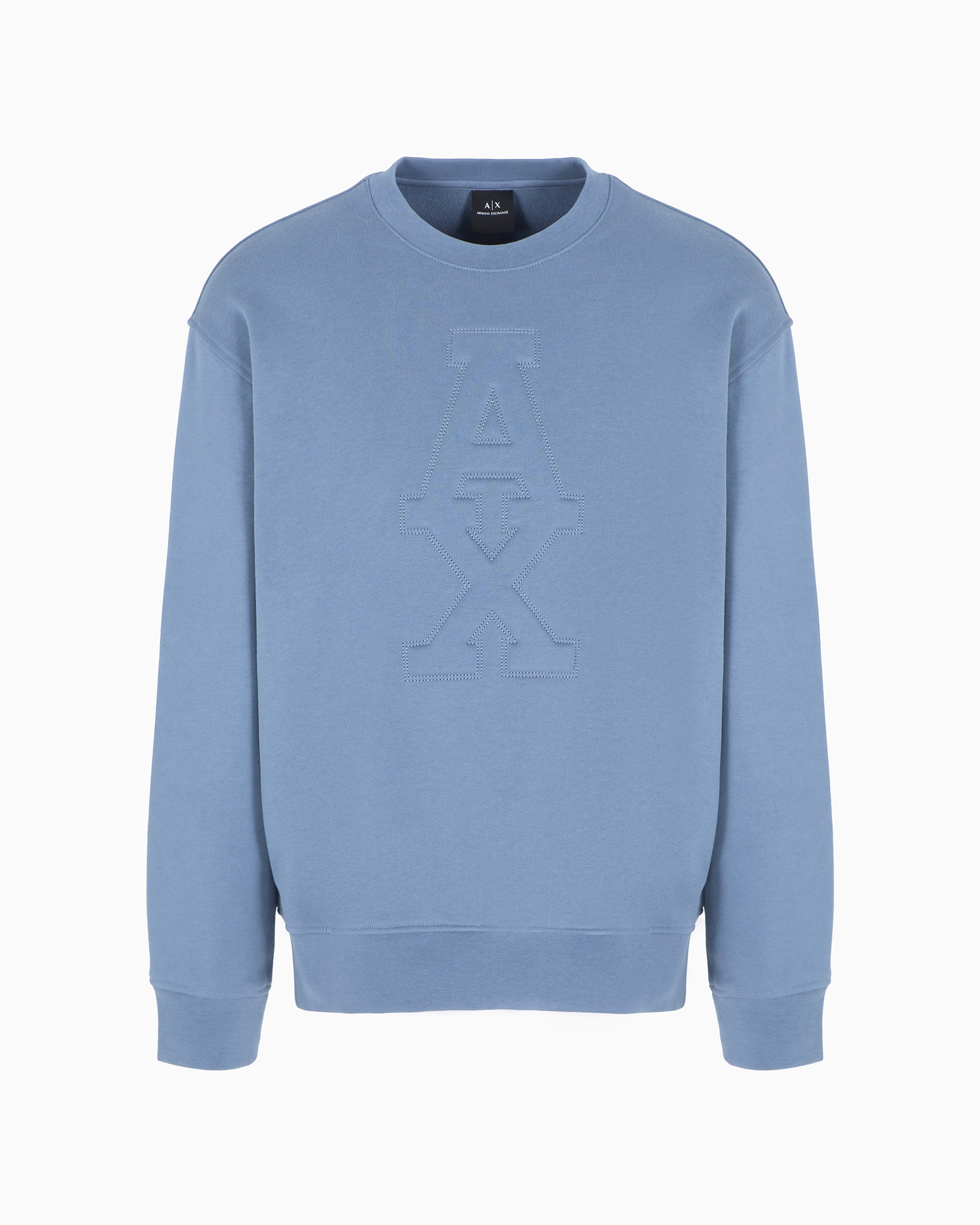 Armani Exchange Official Store Sweatshirts Without Hood In Azure