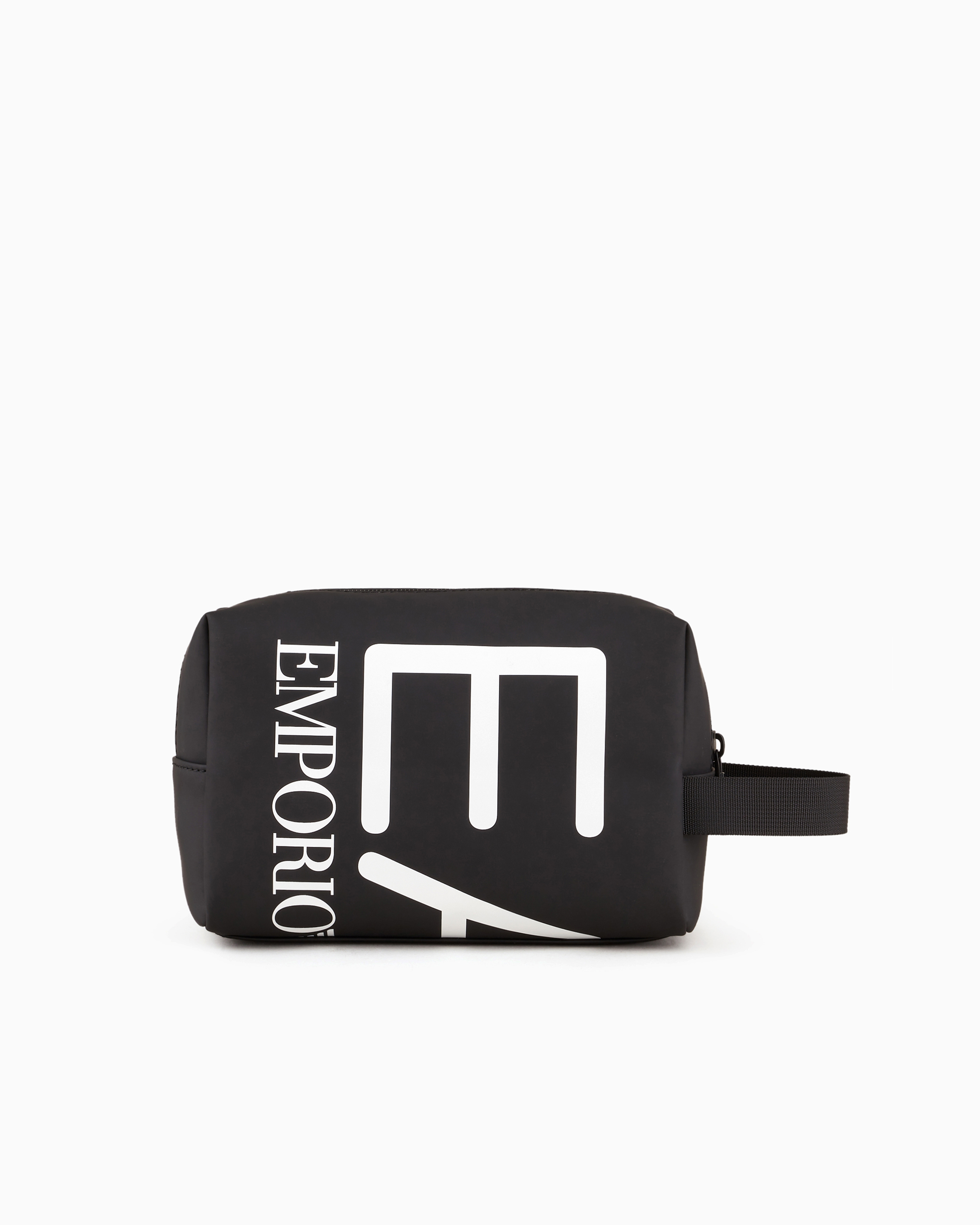 Ea7 Official Store Washbag With Oversized Logo In Black