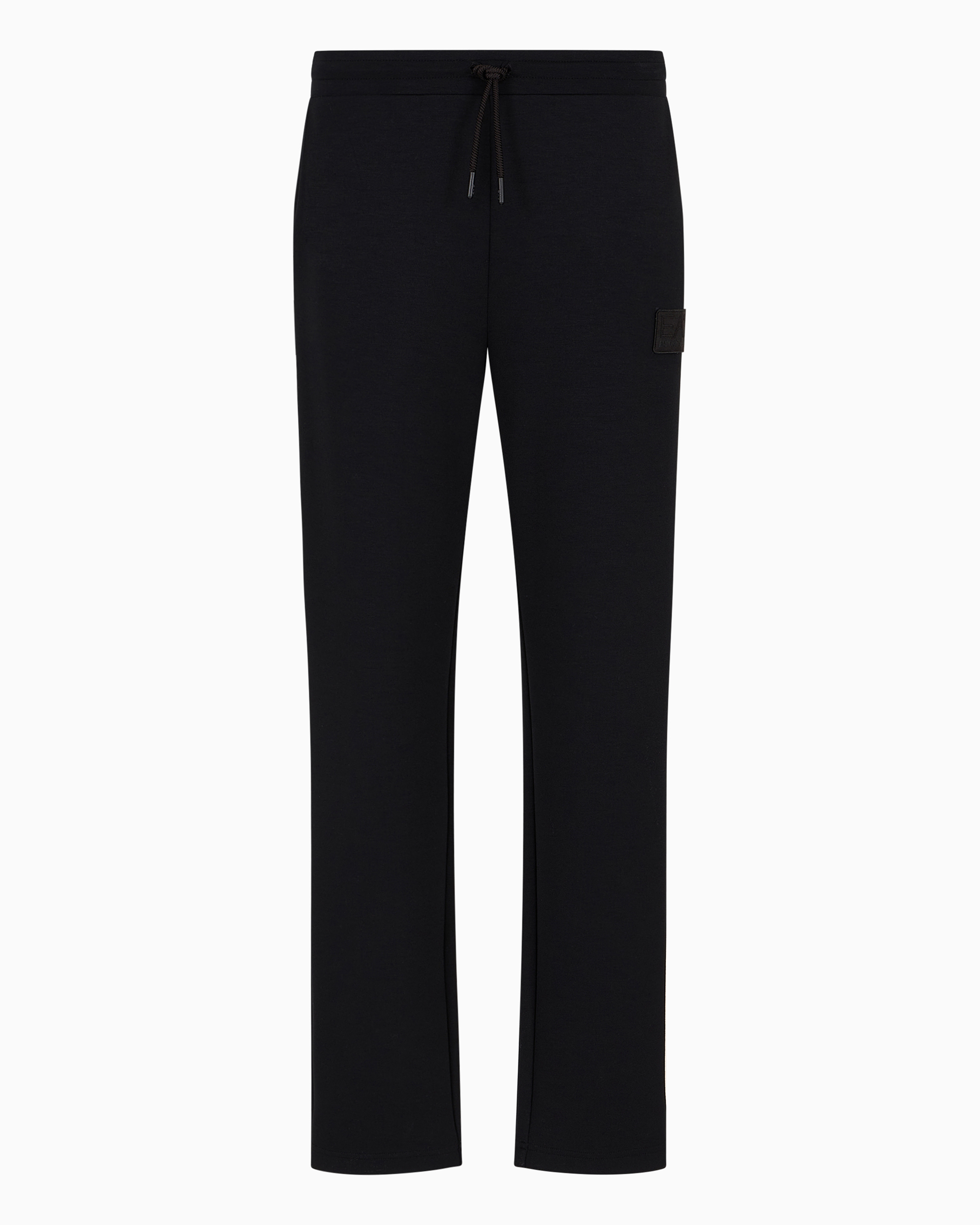 Ea7 Lux Identity Modal-blend Trousers In Black