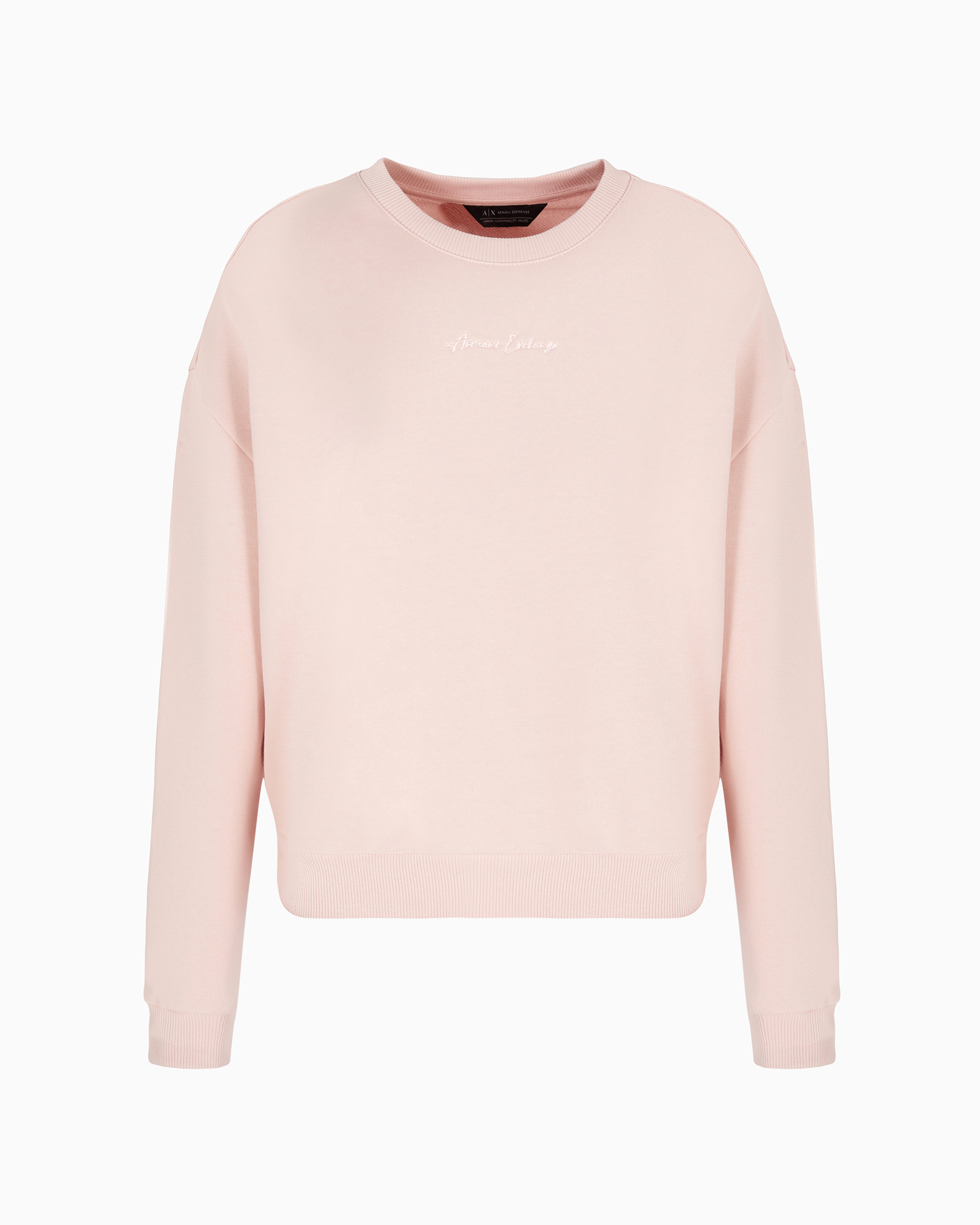 Armani Exchange Official Store Sweatshirts Without Hood In Powder Pink