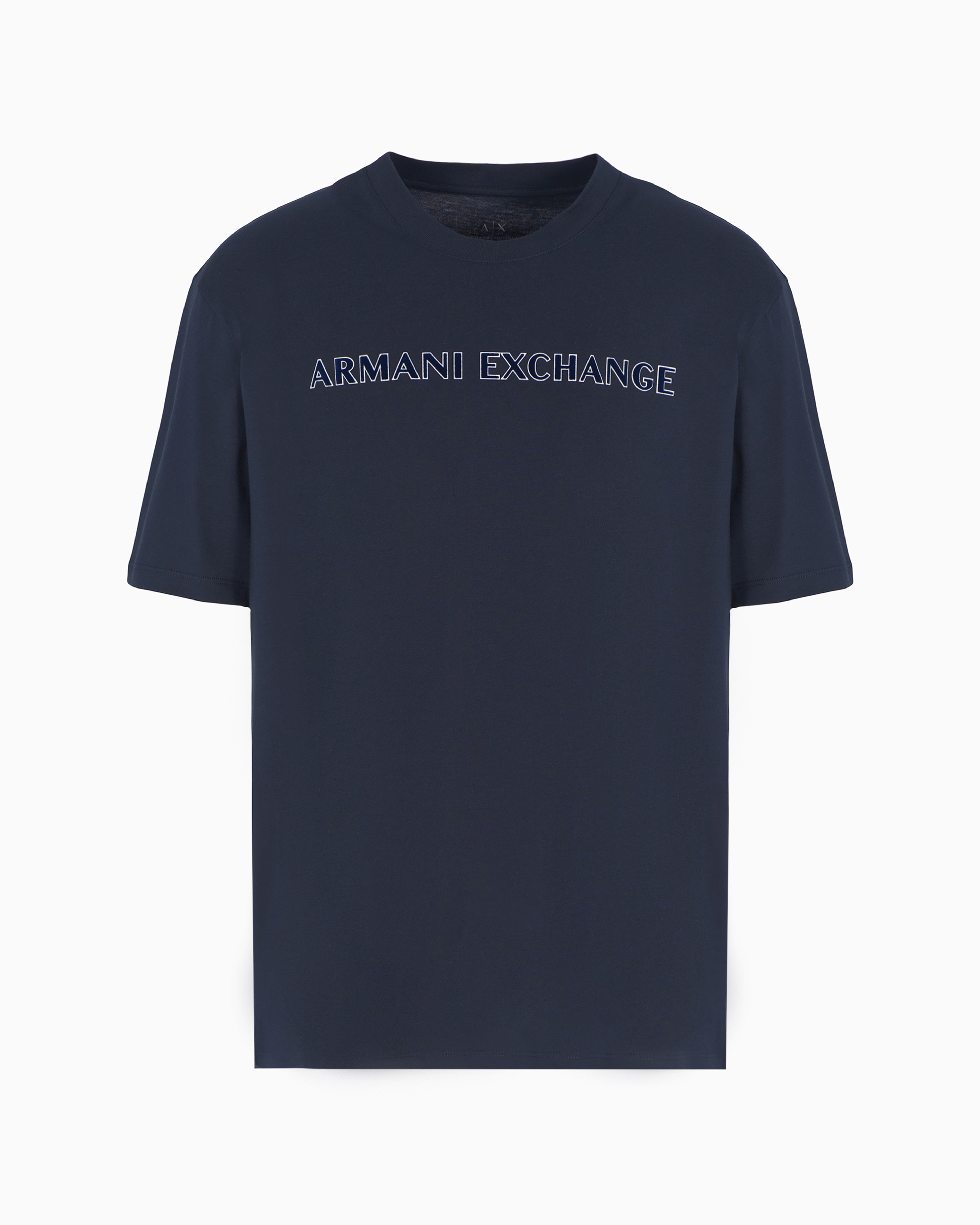 【関送無料】 Giorgio Armani Viscose ロゴ Tシャツ V-neck T-shirt Icon in stretch viscose jersey | Giorgio Armani