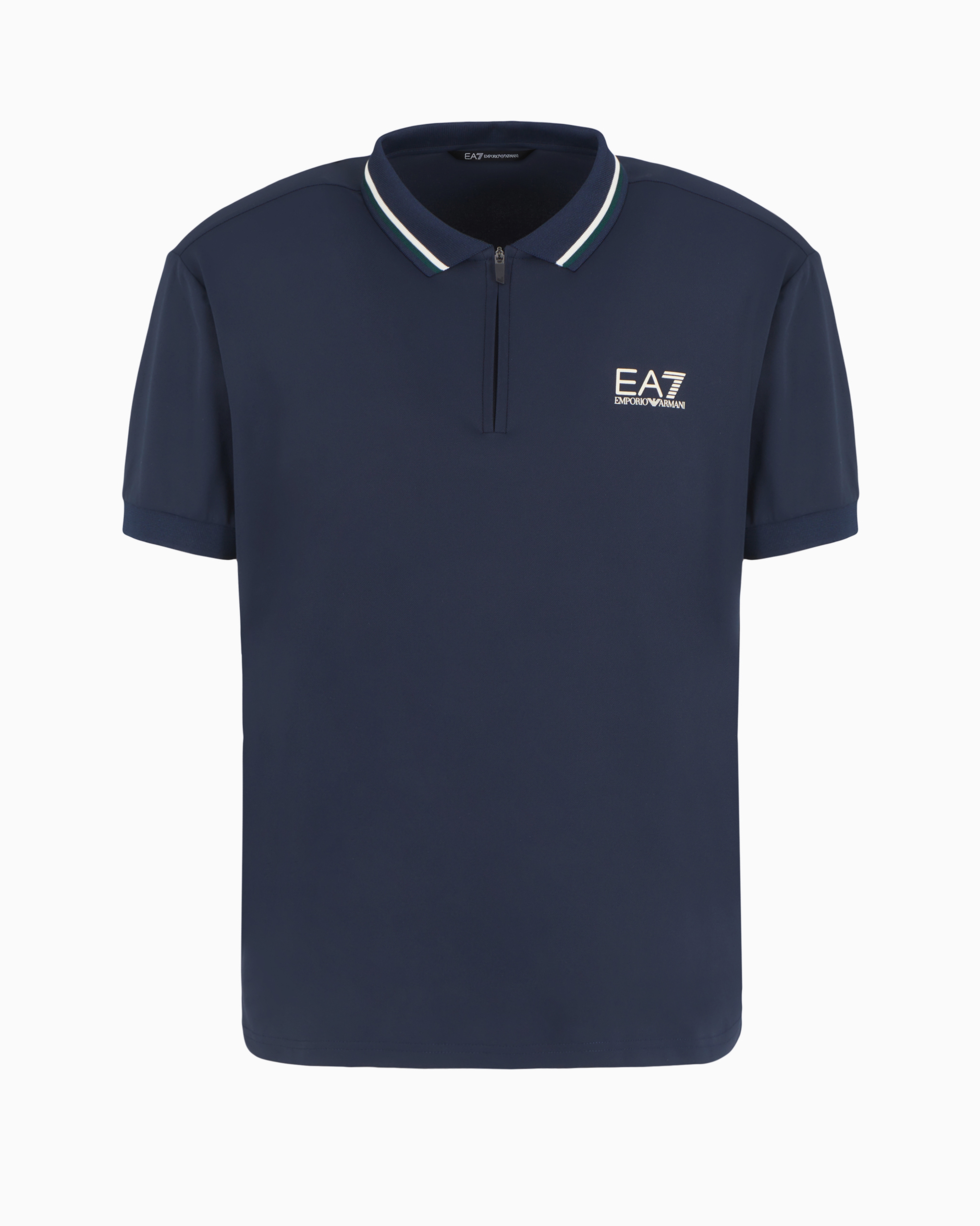 Polo De Golf EA7 Emporio Armani Mujer Azul Piqué Stretch