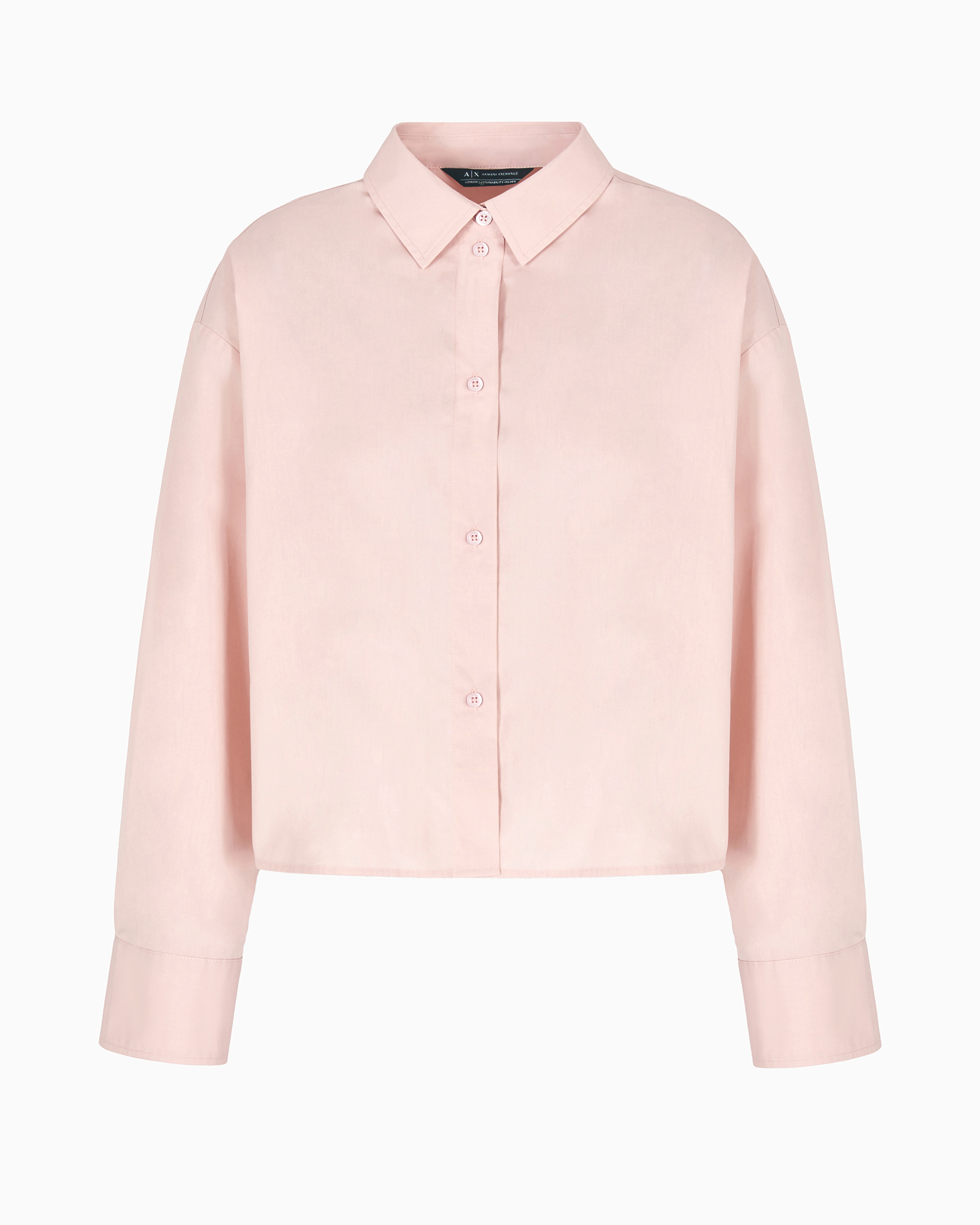 Armani Exchange Official Store Casual Shirts In Powder Pink