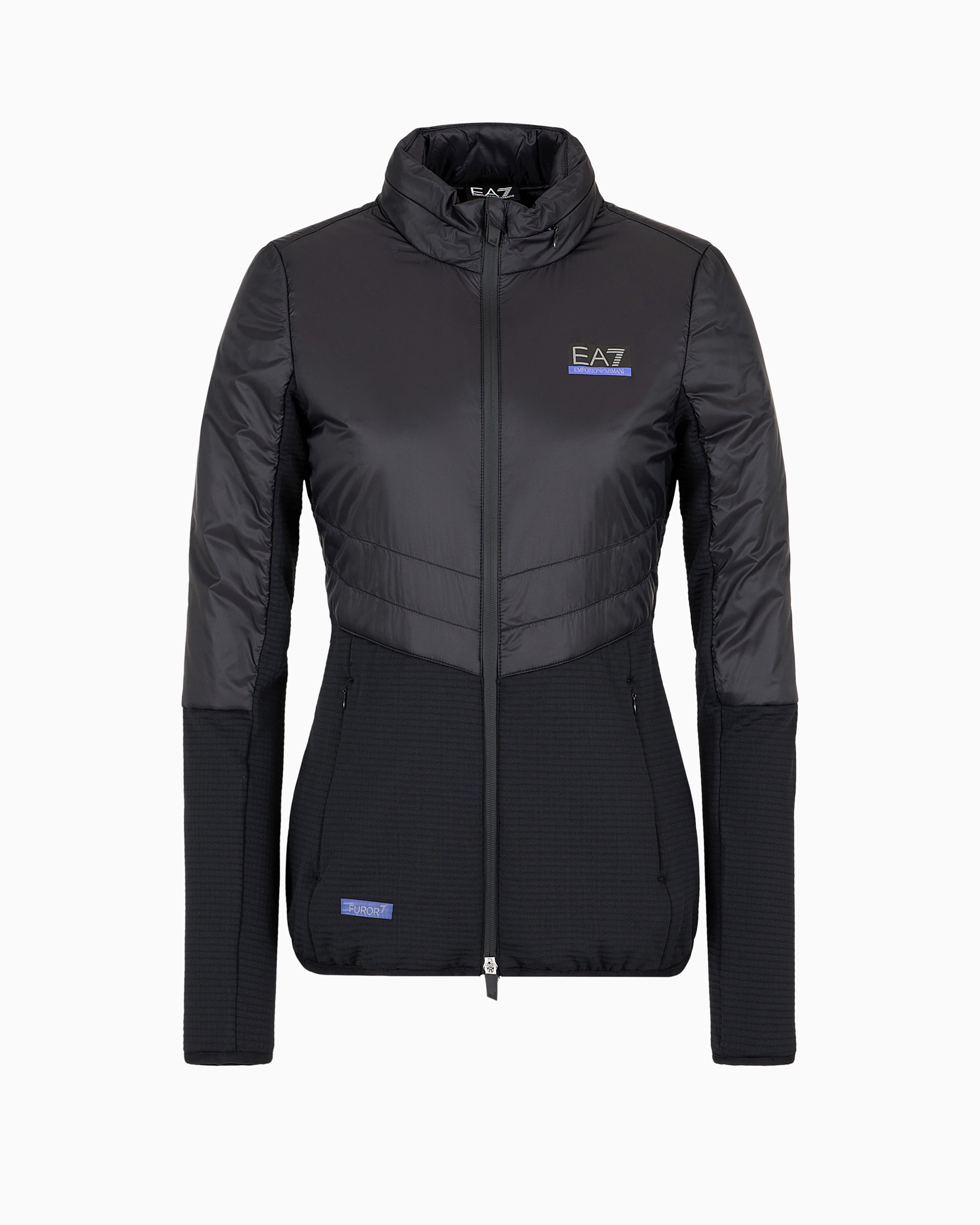 Ea7 Dynamic Athlete Zip-up Jacket In Furor7 Technical Fabric In Black