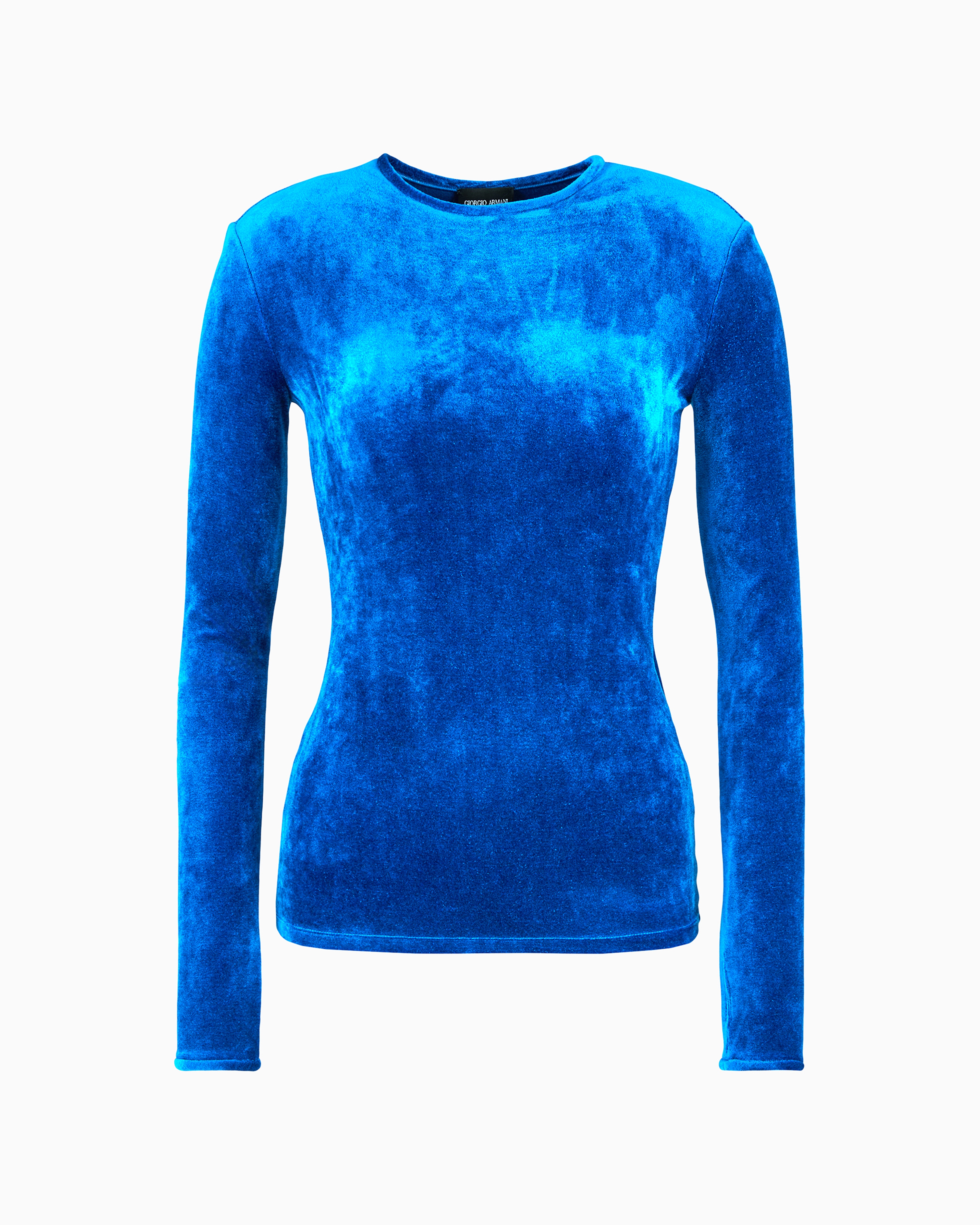 GIORGIO ARMANI ASV CREW-NECK JUMPER IN VISCOSE-BLEND CHENILLE 